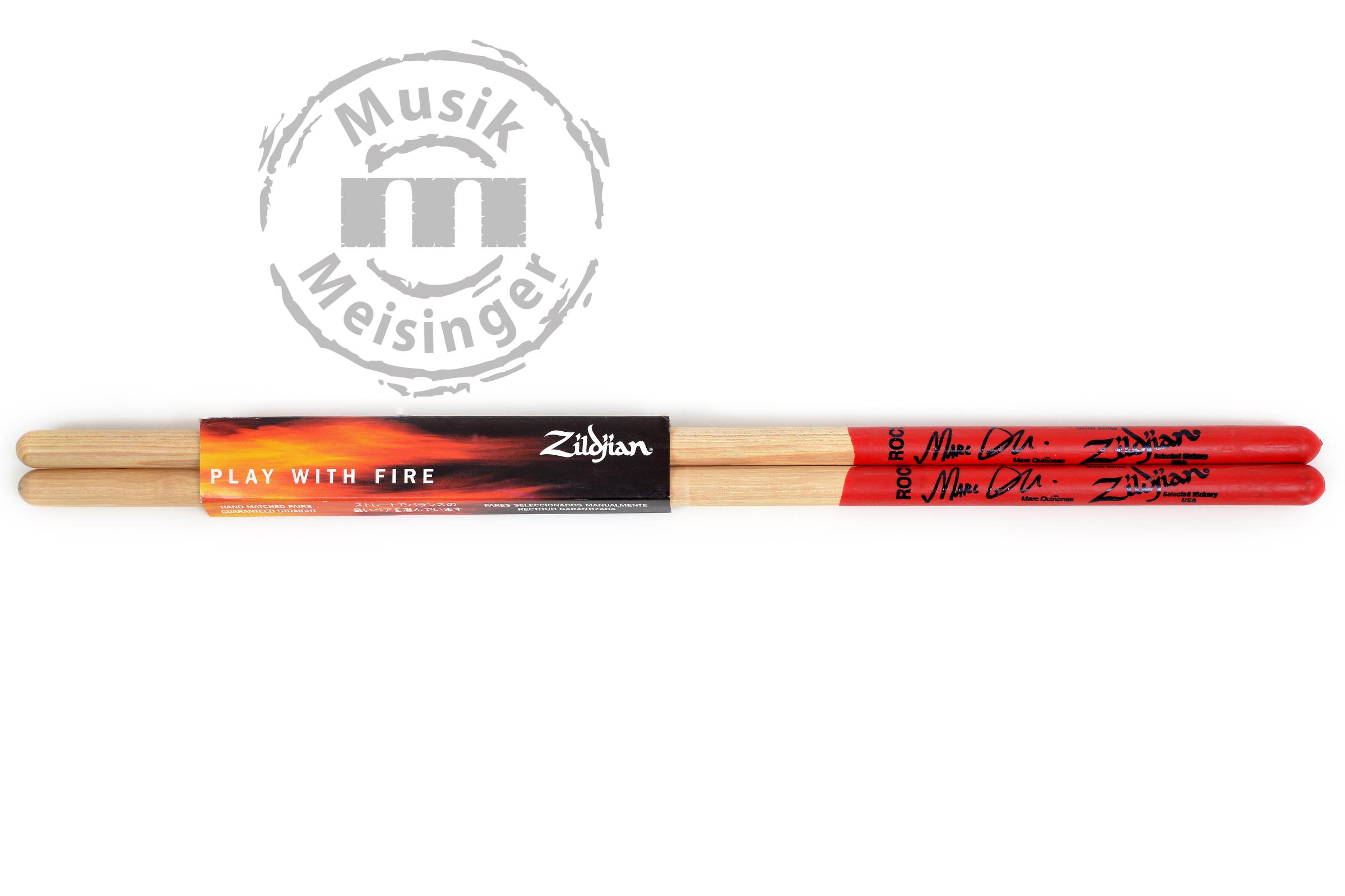 Zildjian Sticks Artist Serie M. Quinones, Rock, Wood-Tip natur, Dip