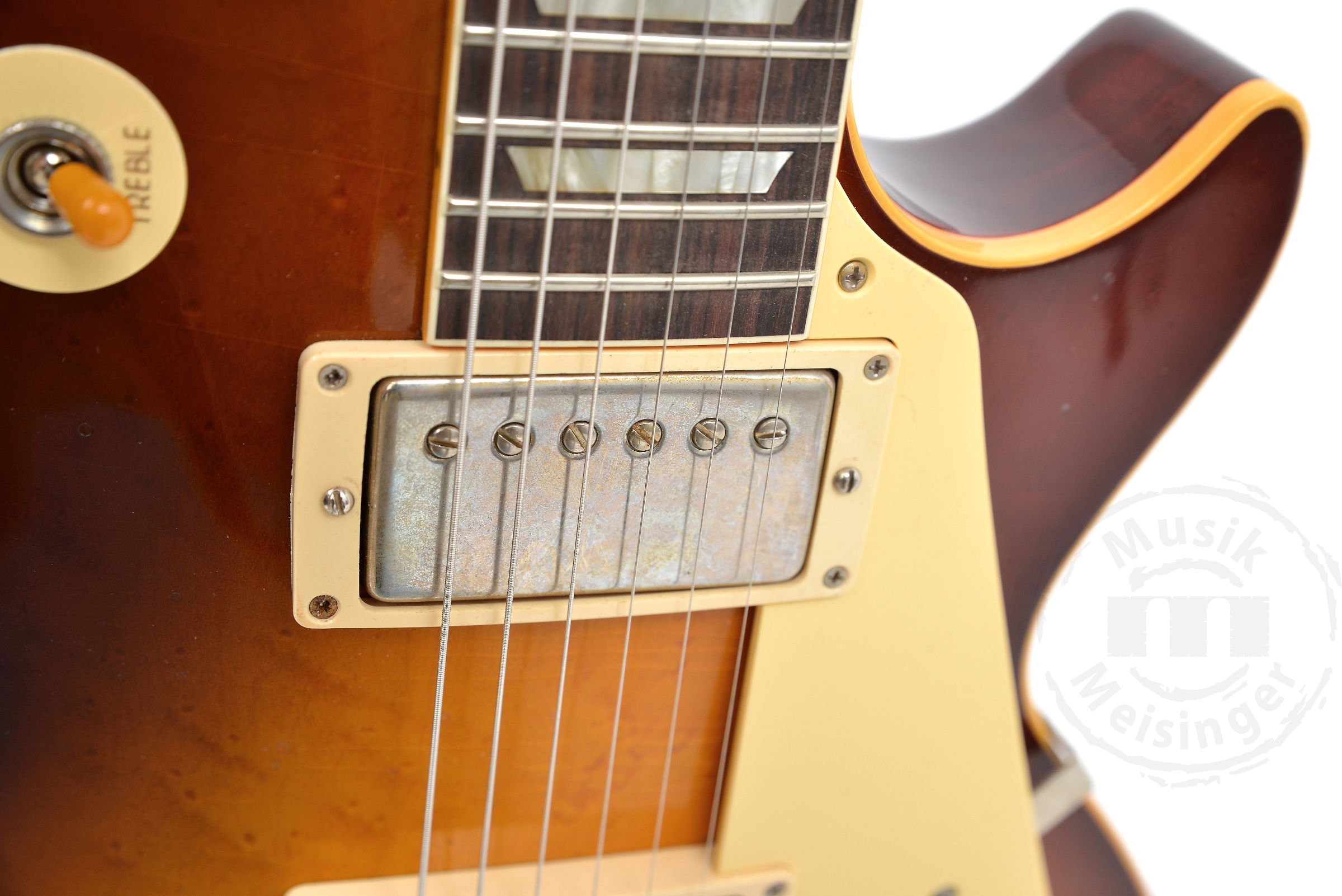 GIBSON Custom LE 1959 Les Paul Standard Reissue with Birdseye Maple Top, Light Aged, Peach Tea Burst