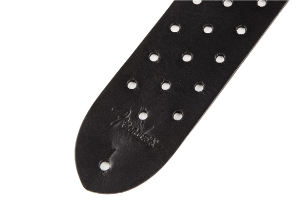 FENDER 2.5" LEATHER PUNCHED HOLES BLK