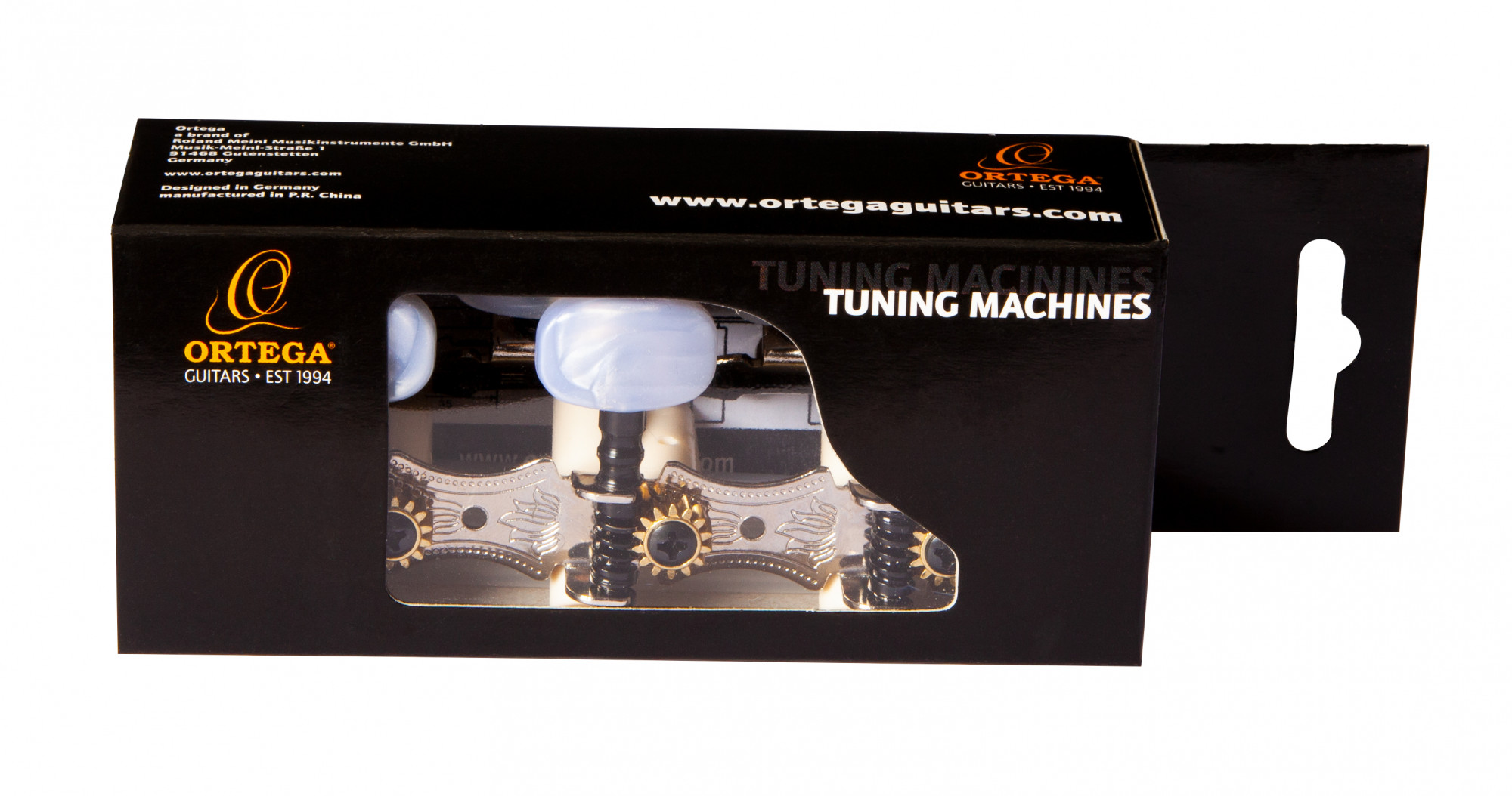 ORTEGA Family Series Guitar Tuning Machines - Chrome/White