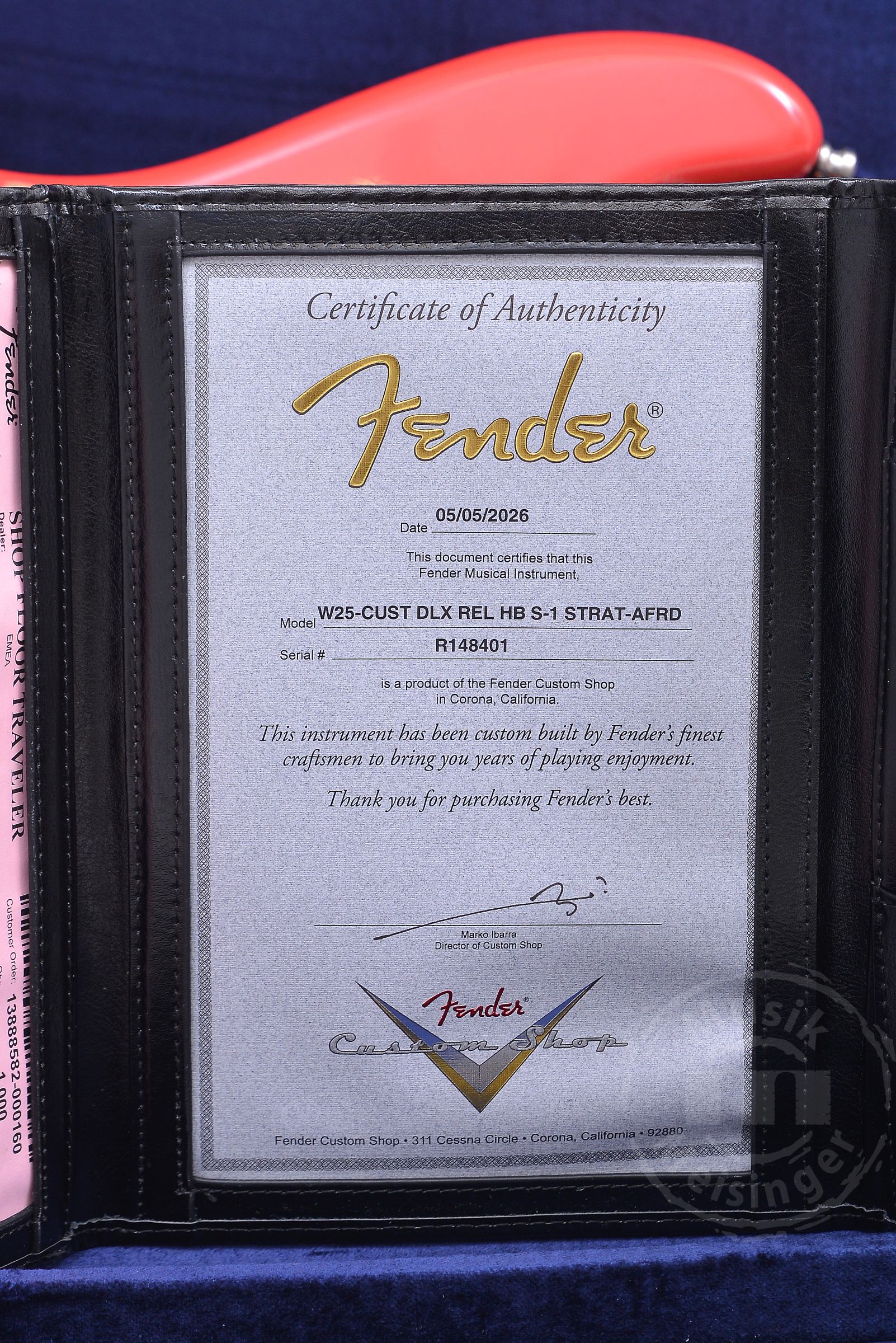 FENDER W25-CUST DLX REL HB S-1 STRAT-AFRD