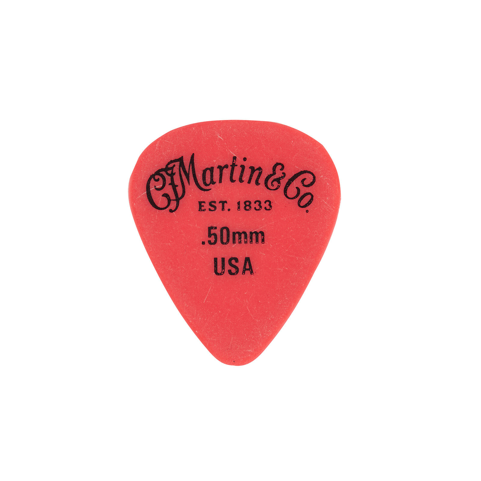 MARTIN GUITARS Delrin Guitar Picks, 12 pcs, Red, .50mm