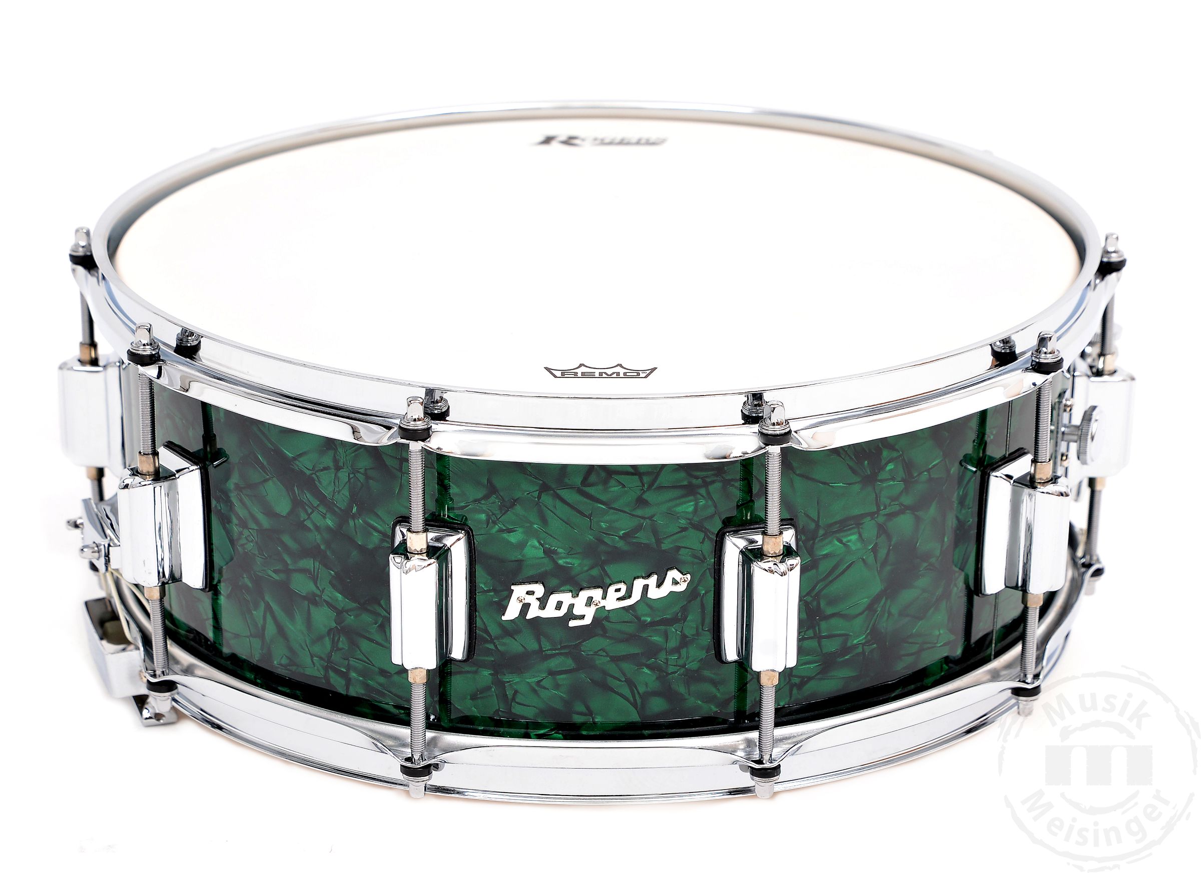 Rogers 14x5 Dyna-Sonic Snare Green Marine Pearl