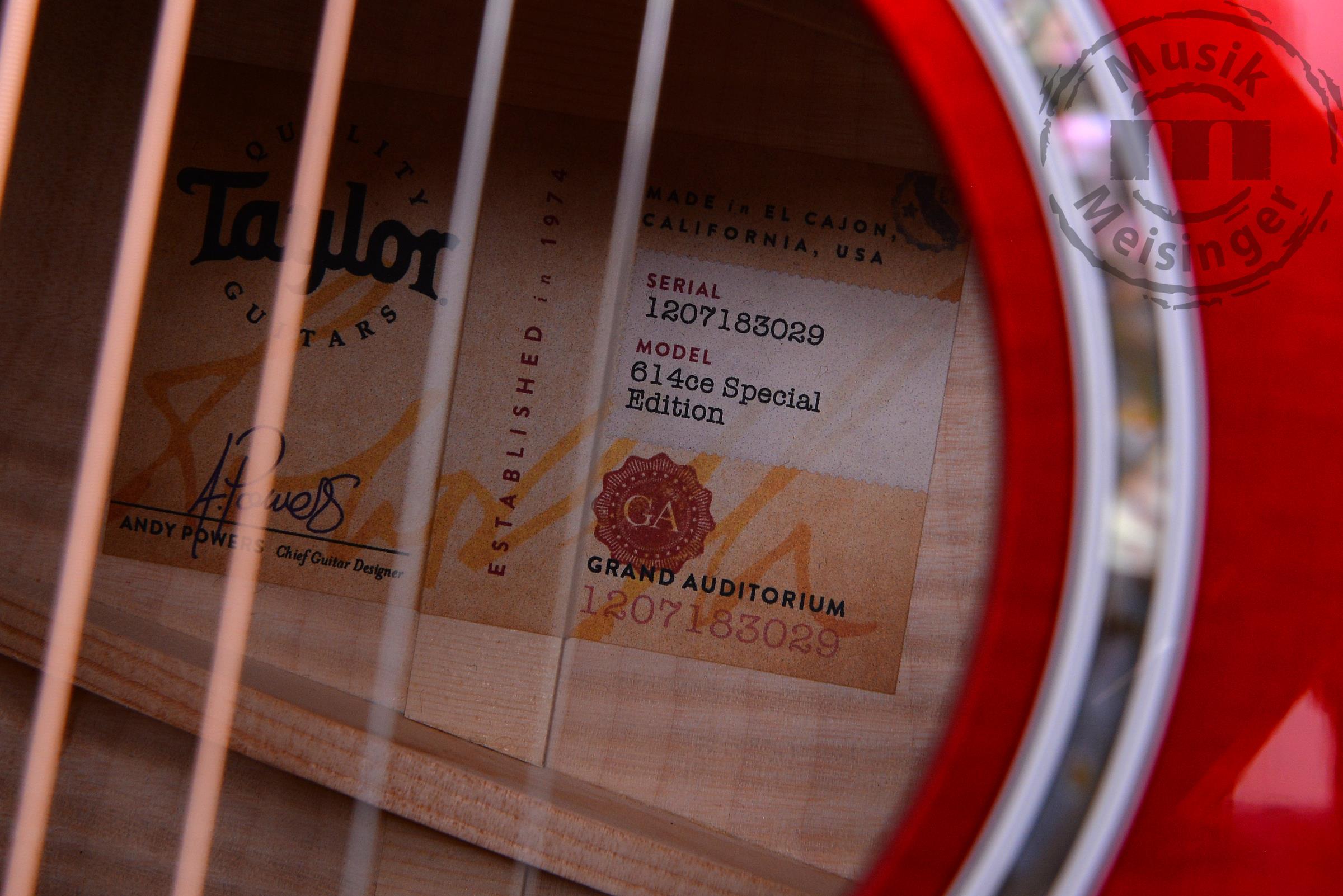 TAYLOR 614ce Special Edition, Trans Red