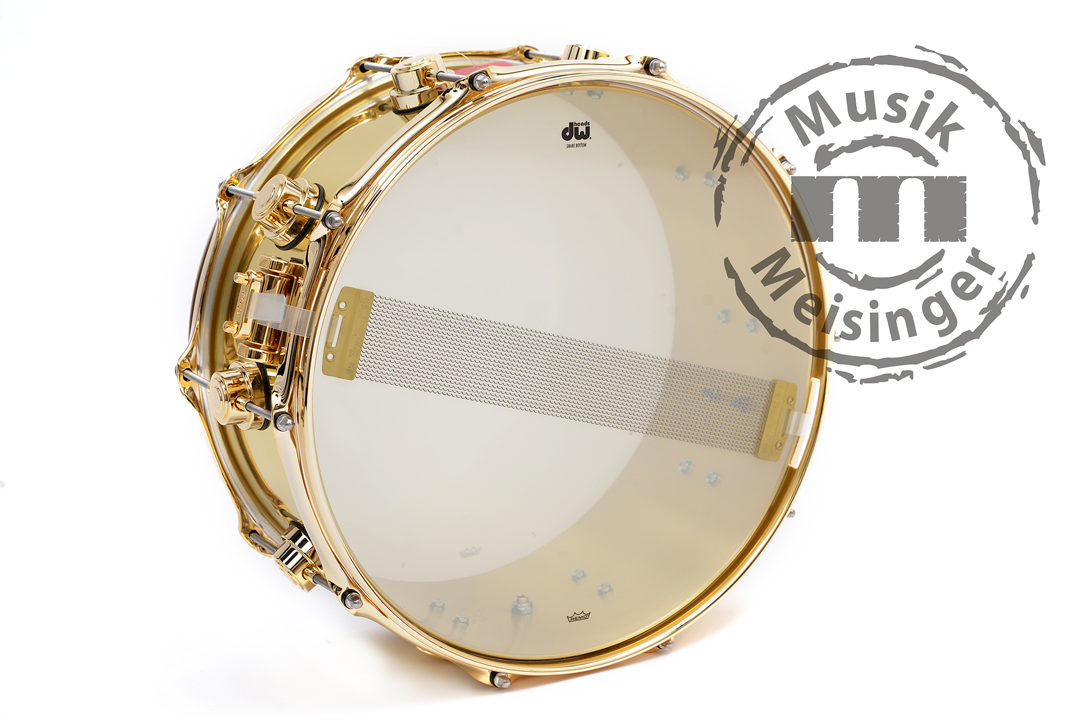dw Snare 14x6,5 Messingguss poliert mit Gold HW