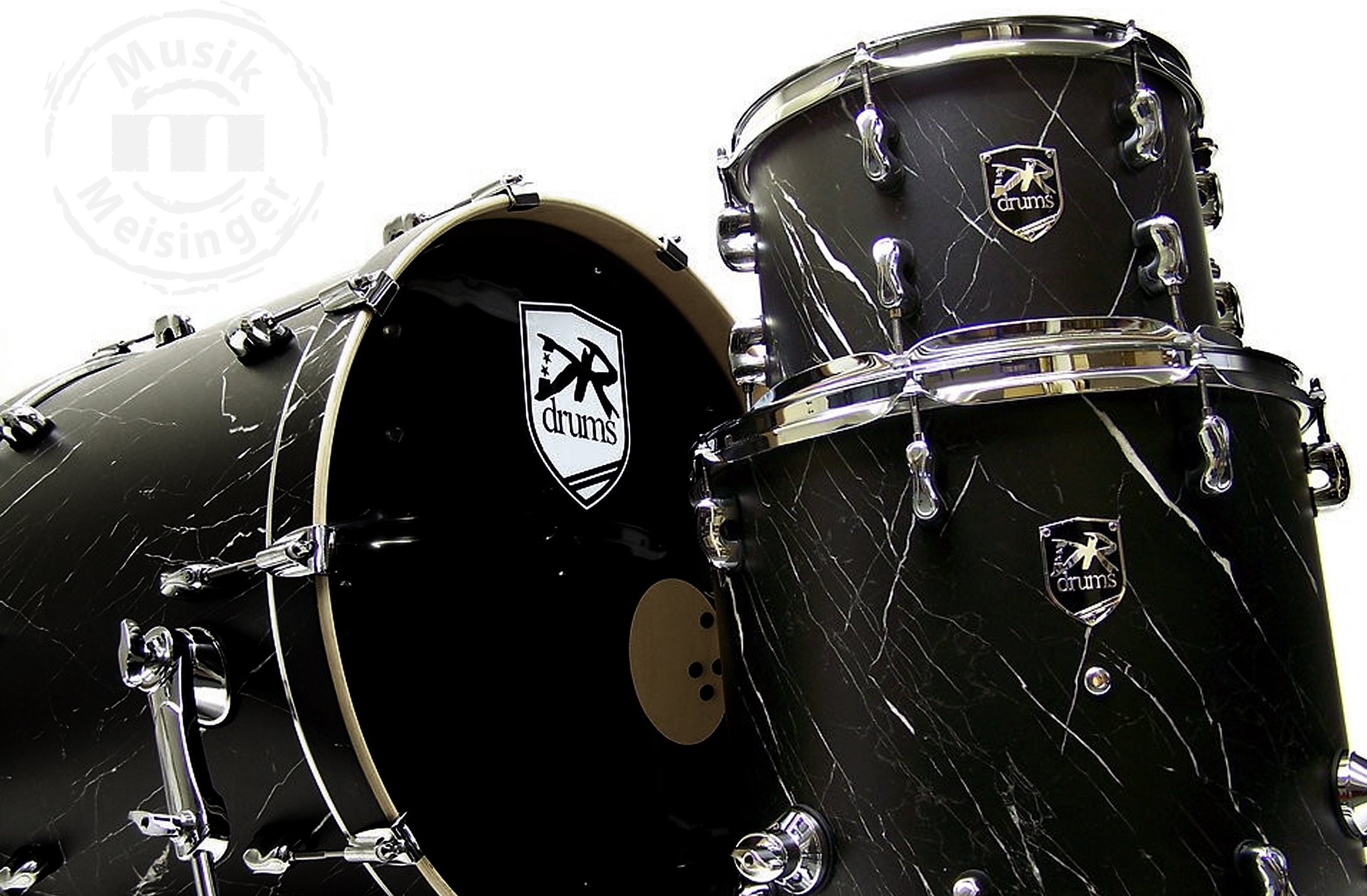 DR Drums Stage Attack 22BD/12TT/16FT Matt Black/White