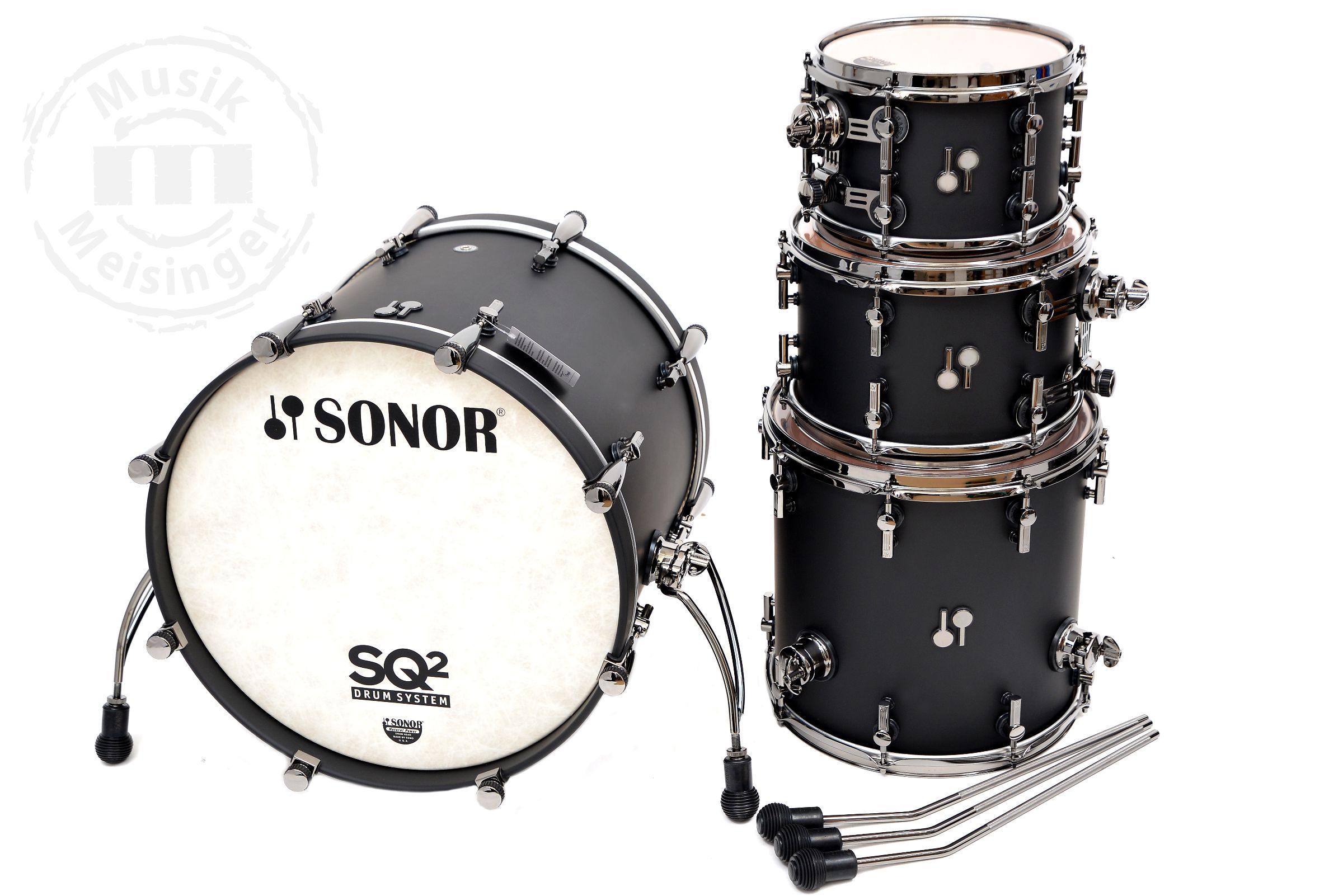 Sonor SQ2 20B/10T/12T/14FT Shellset  Dark Satin