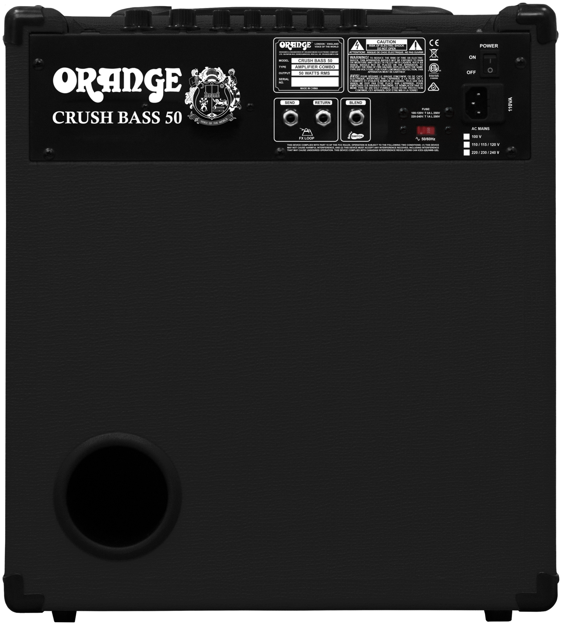 ORANGE Crush Bass 50 Black