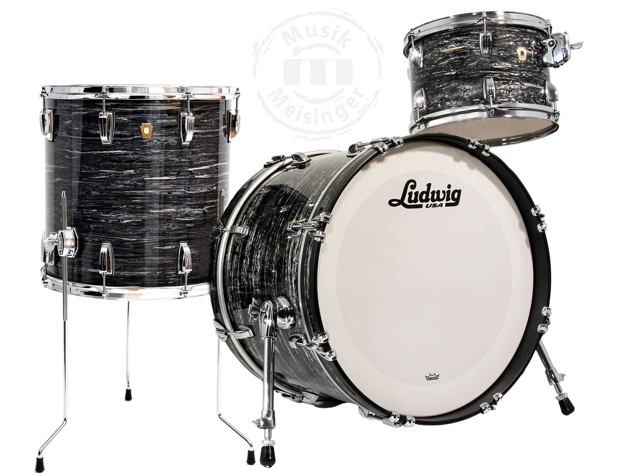 Ludwig Classic Maple 22BD/12TT/16FT Vintage Black Oyster