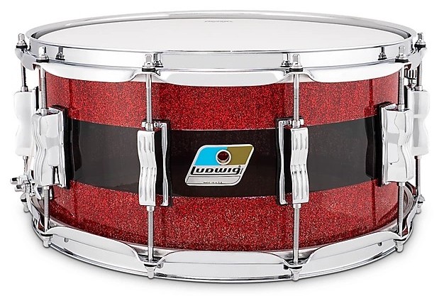 Ludwig Vistalite Red Sparkle/Smoke 14x6,5