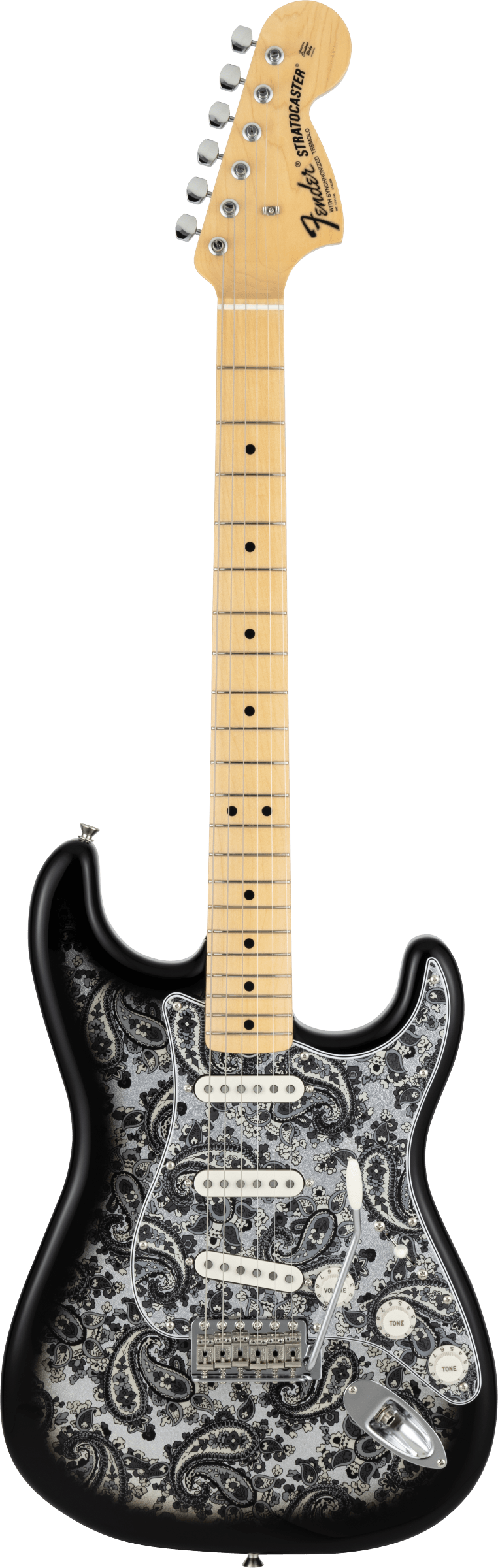 FENDER LTD STRAT MN BLACK PAISLEY JP-25