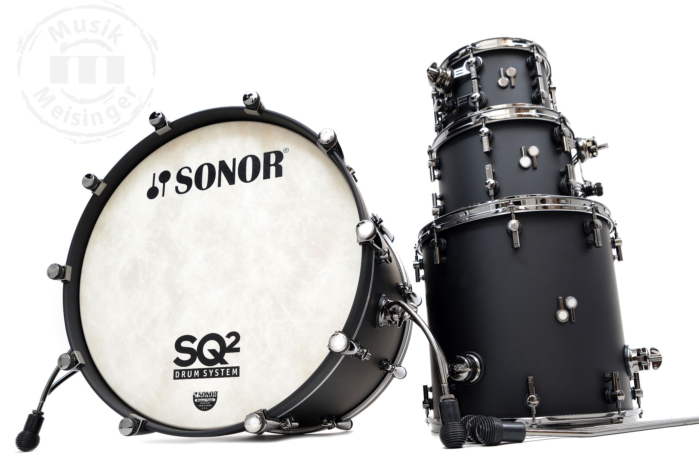 Sonor SQ2 22B/10T/12T/16FT Shellset  Dark Satin