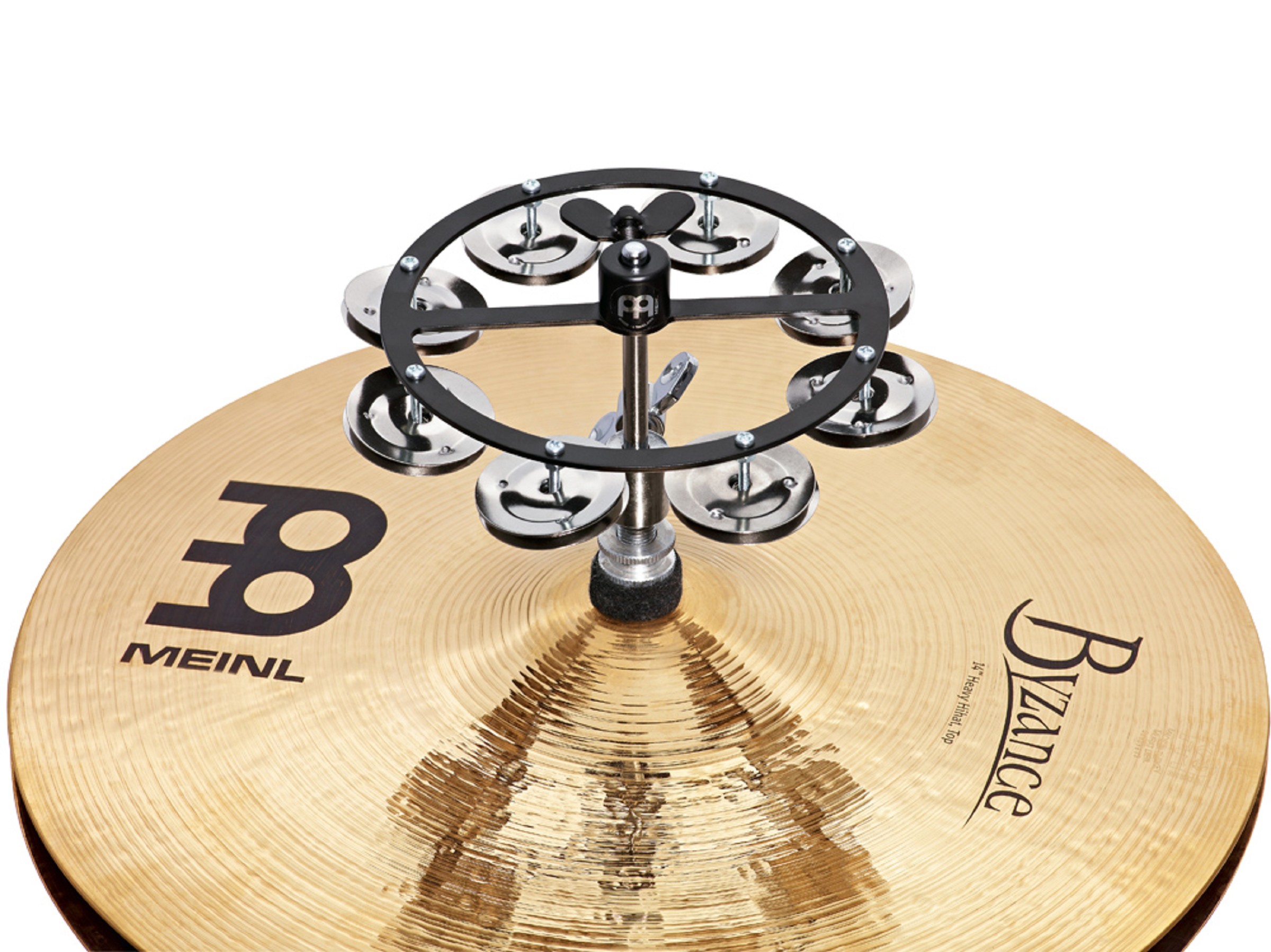 Meinl HTHH1BK HiHat Tambourine Stahlschellen,