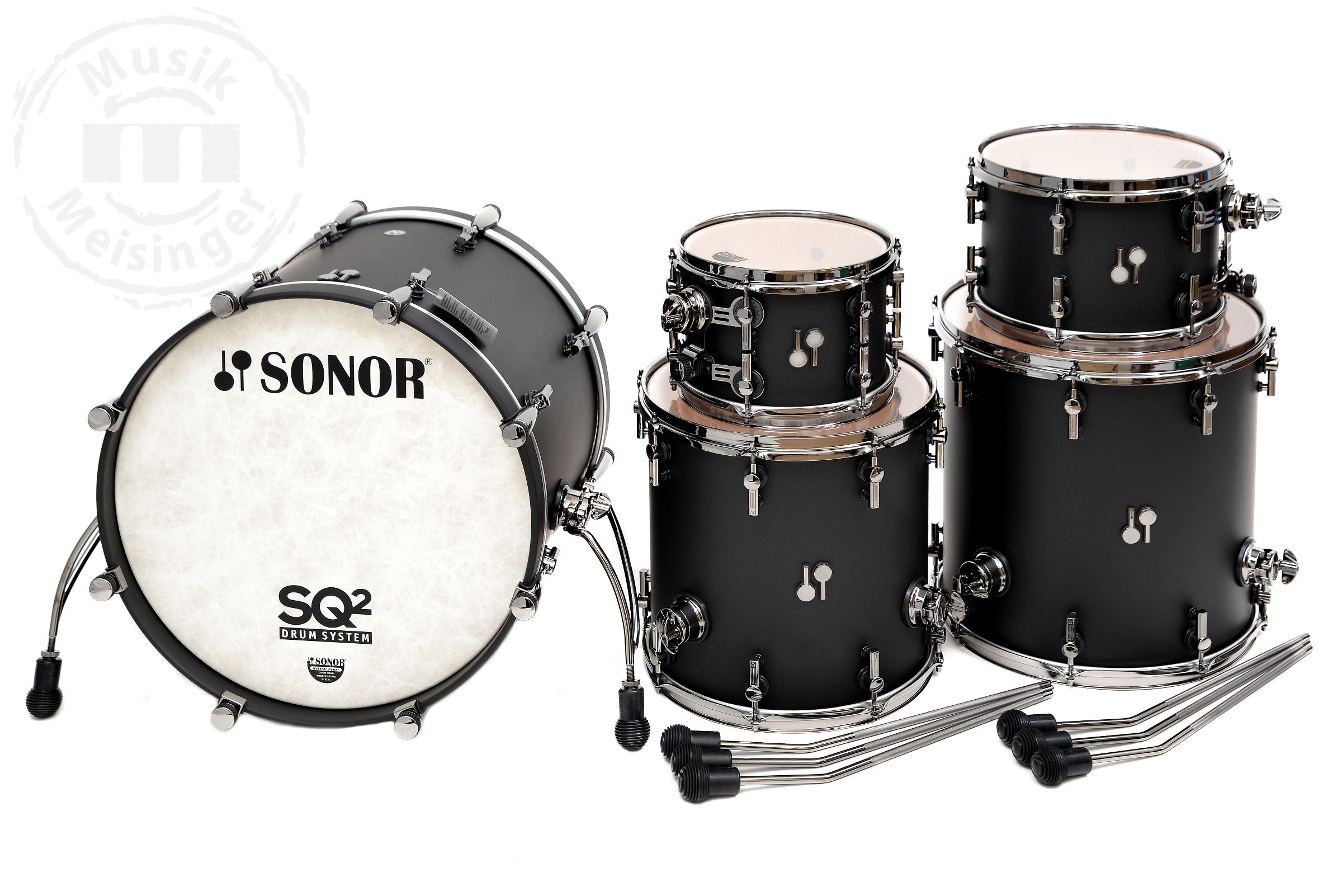 Sonor SQ2 20B/10T/12T/14FT/16FT Shellset  Dark Satin