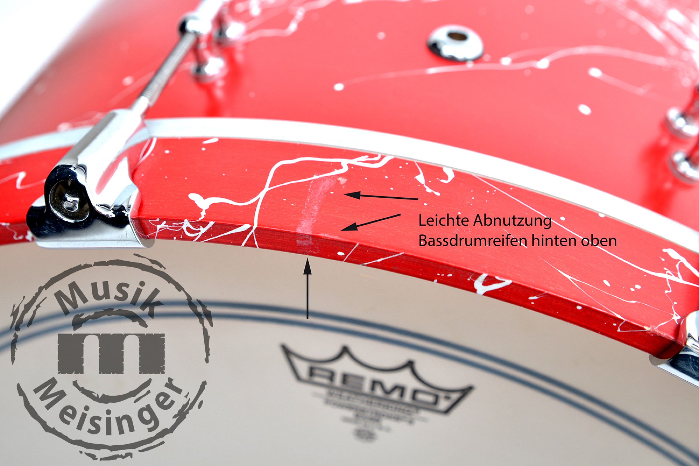 DR Customs Splatter Shellset Red with White Splatter 22B/10T/14FT