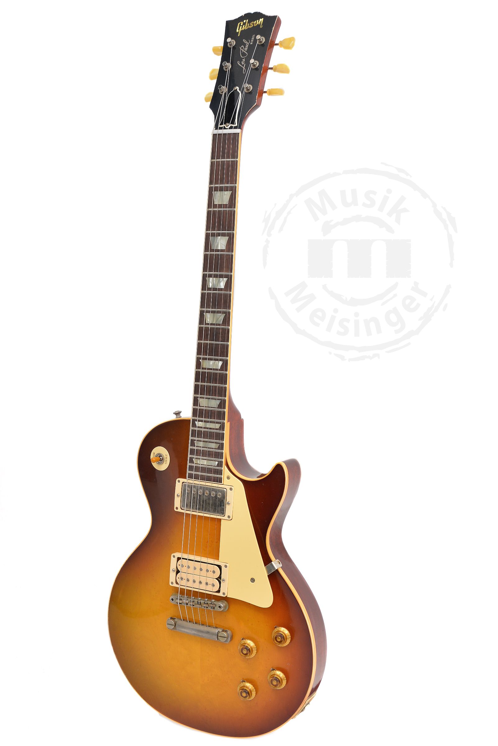 GIBSON Custom LE 1959 Les Paul Standard Reissue with Birdseye Maple Top, Light Aged, Peach Tea Burst