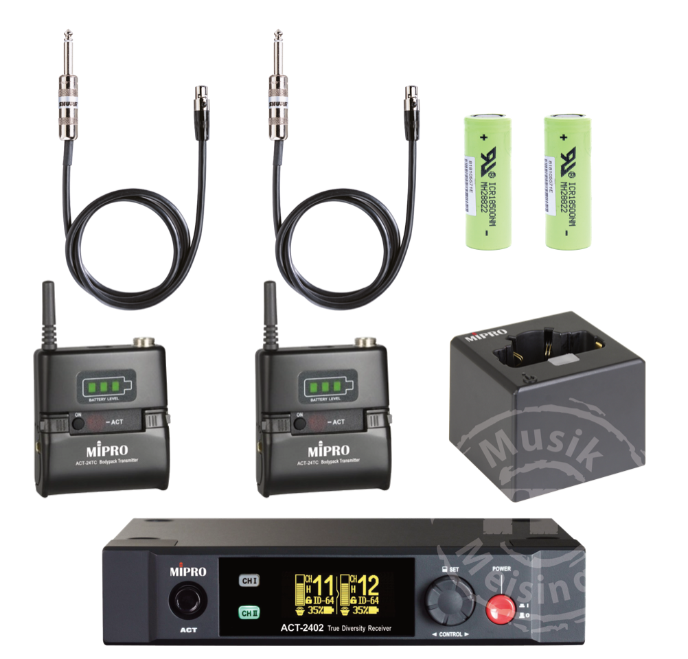 Mipro 2,4 GHz Twin Instrumenten Set 2