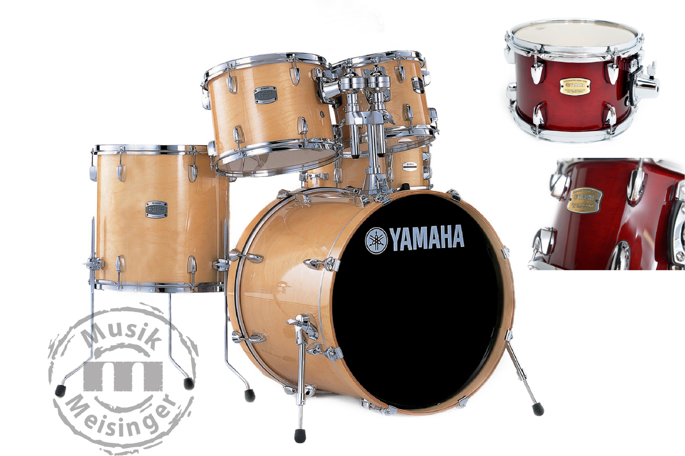 Yamaha Stage Custom Birch 20B/10T/12T/14FT/14S Cranberry Red