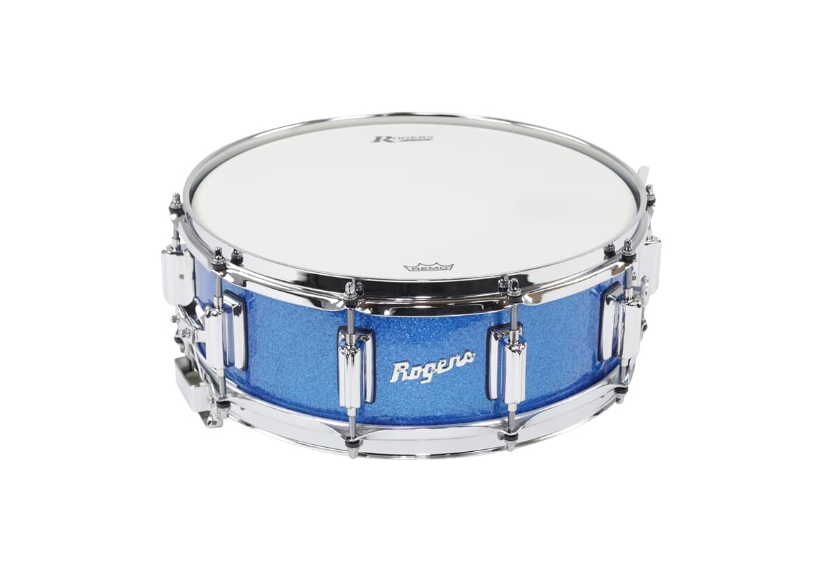 Rogers 14x5 Dyna-Sonic Snare Blue Sparkle