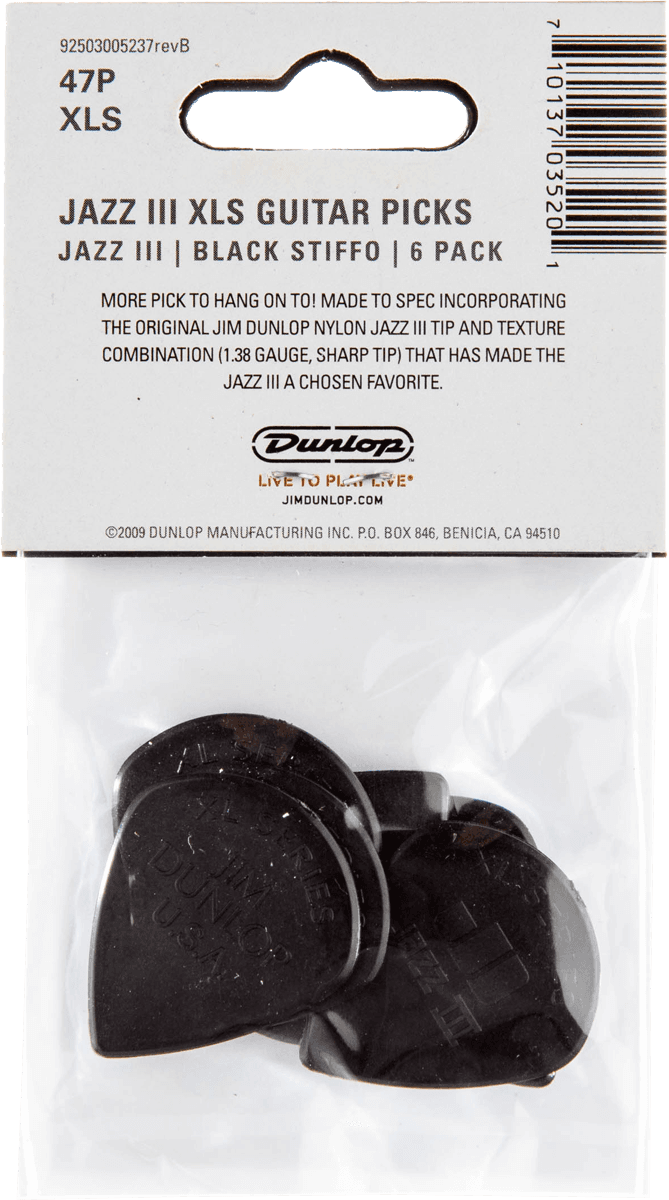 DUNLOP Jazz III XL Stiffo 1,38mm (6 Stück)