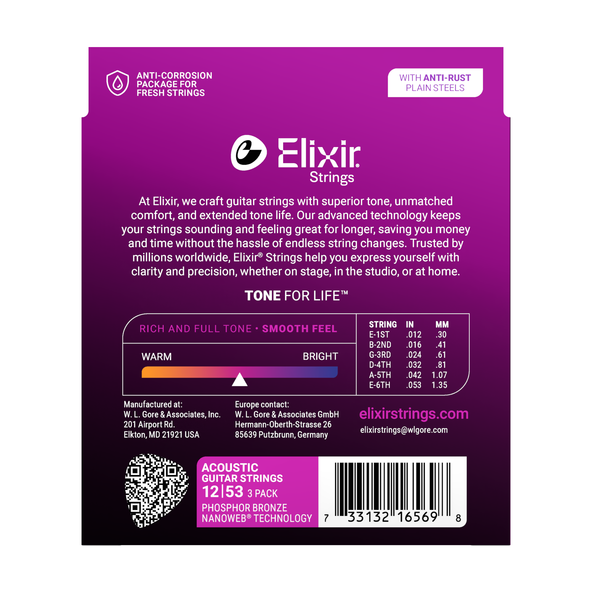 ELIXIR NANOWEB LIGHT ACOUSTIC PHOSPHOR 3-PACK