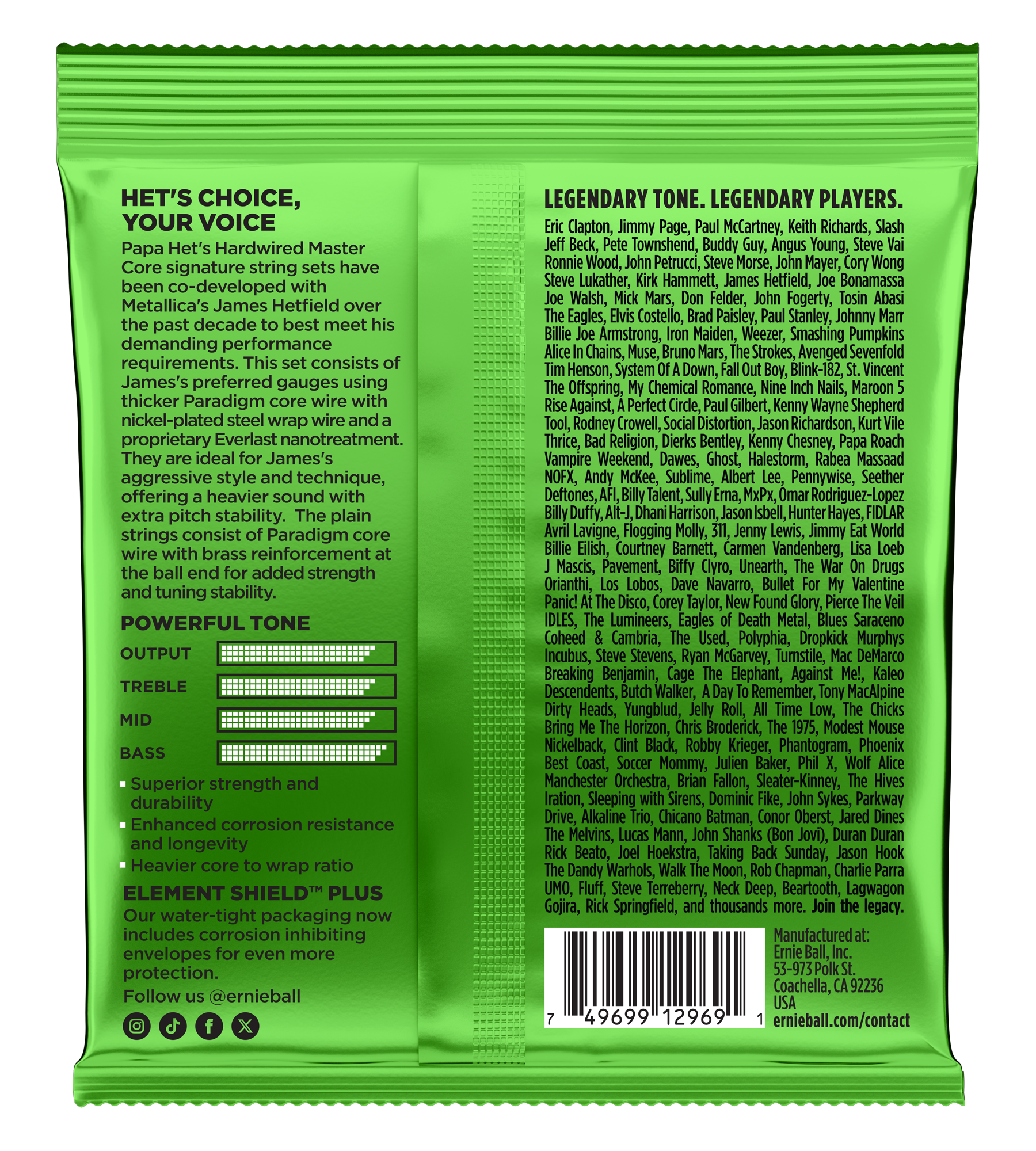 ERNIE BALL 2201 Papa Het´s Signature