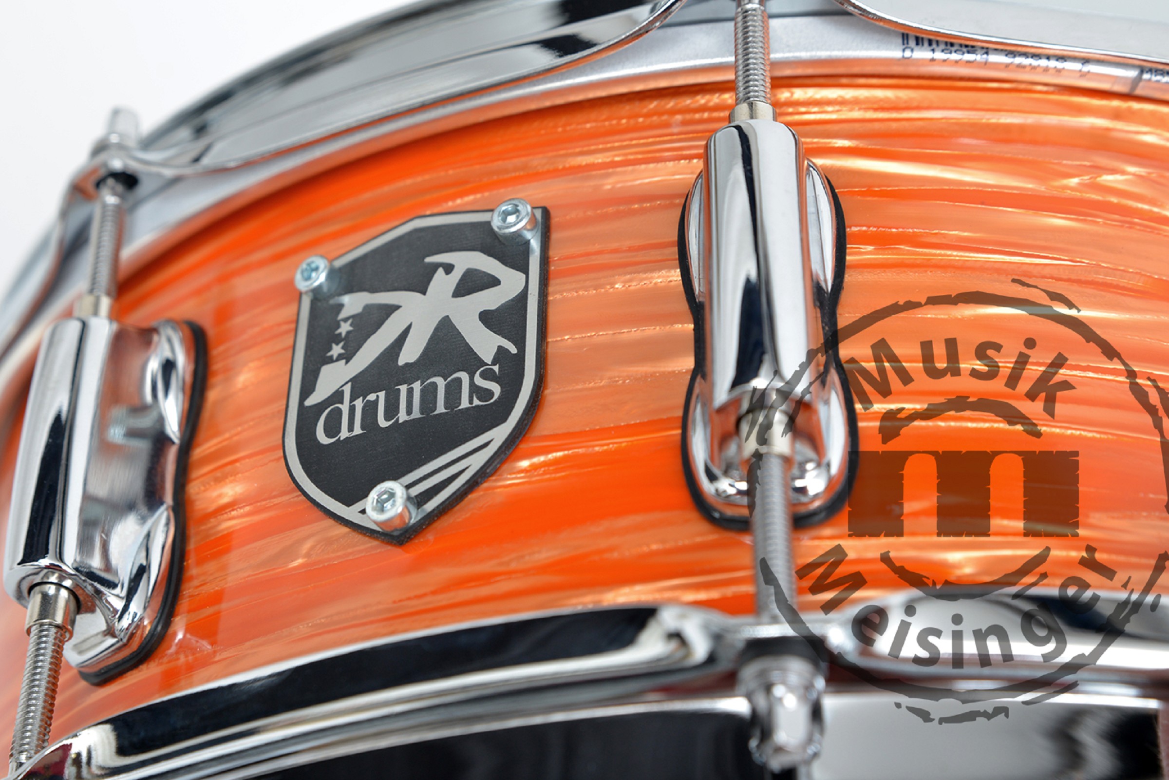 DR Customs Snare 14x5,2 Rimmel Drums Orange Ripple