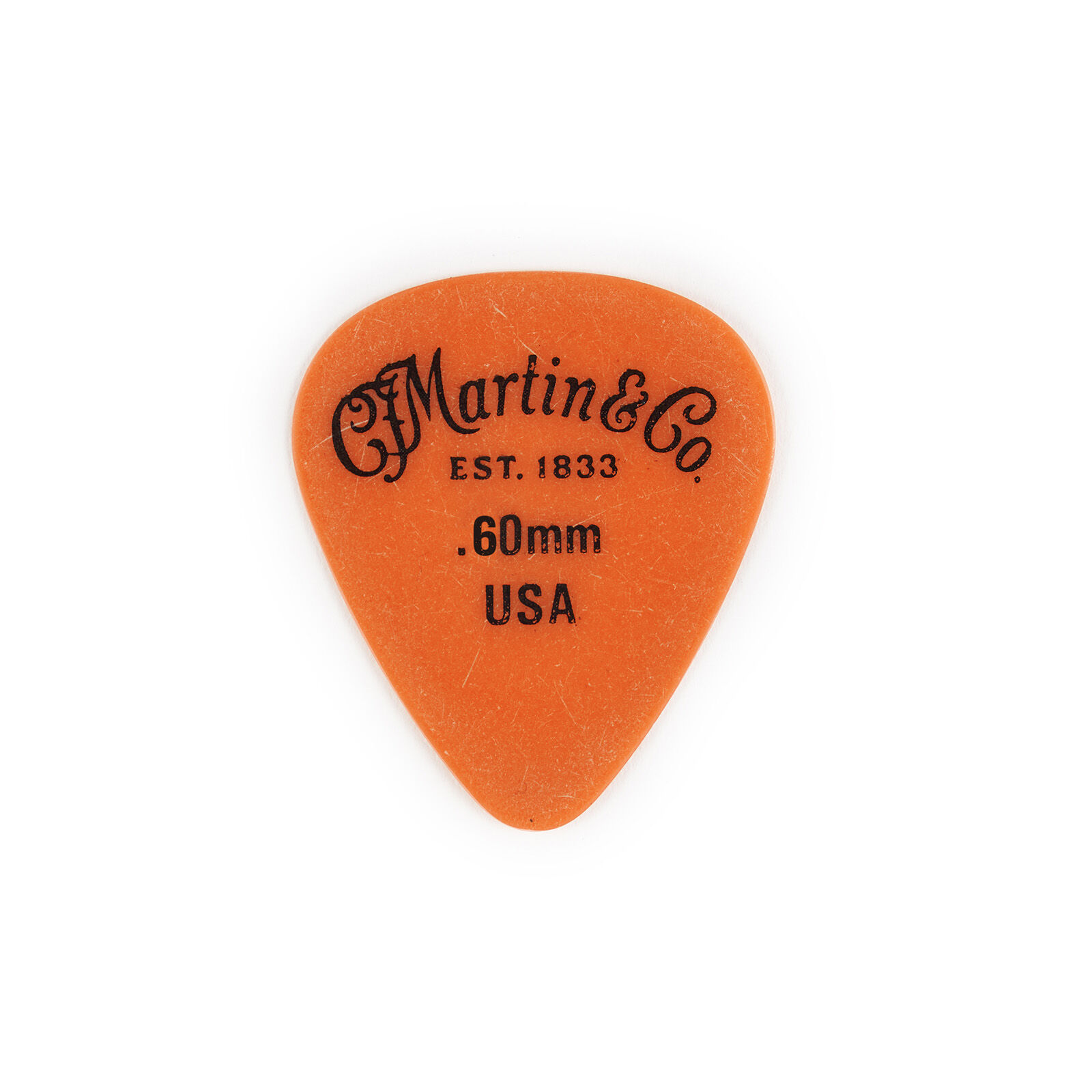 MARTIN GUITARS Delrin Guitar Picks, 12 pcs, Orange, .60mm
