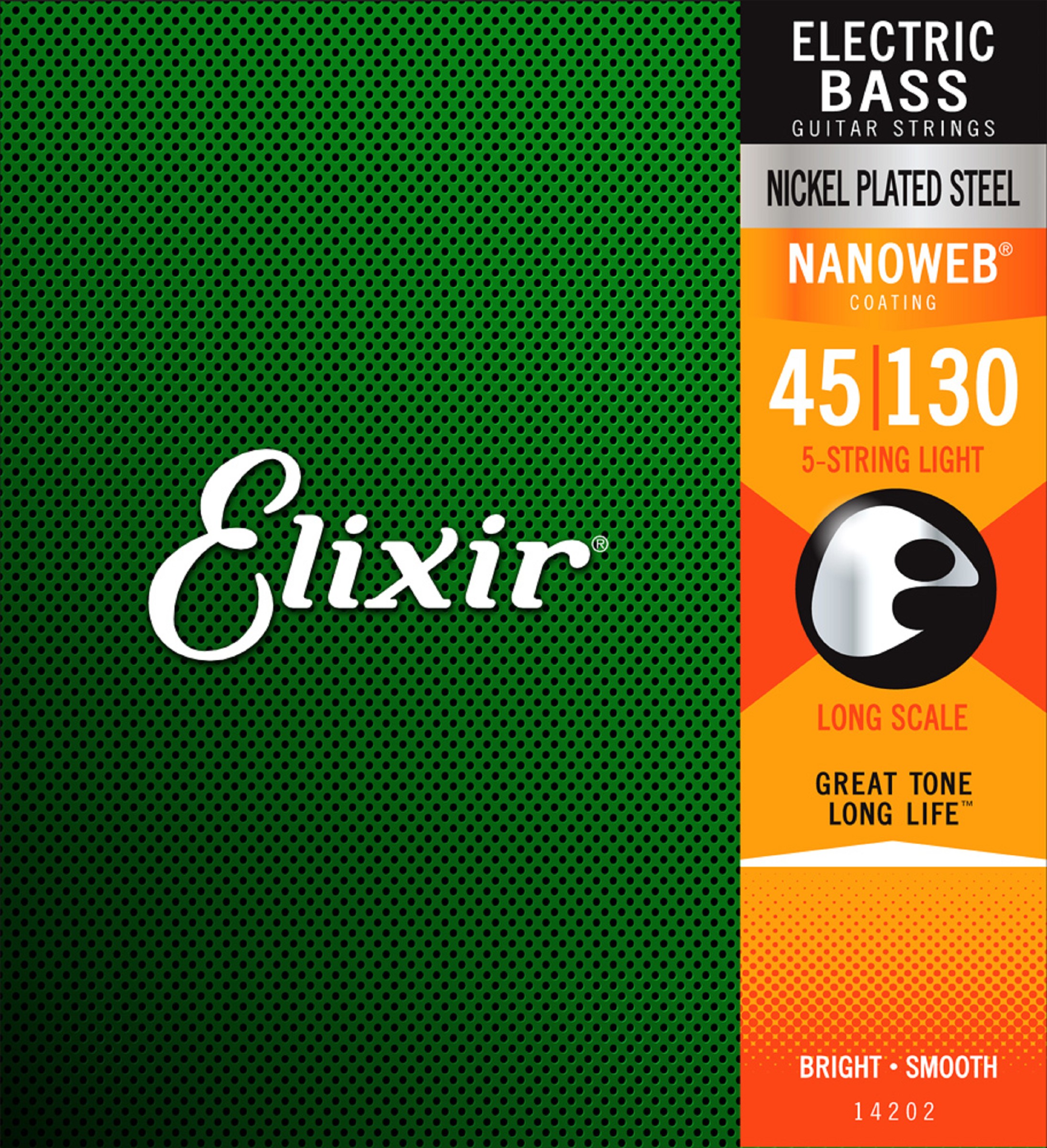 Elixir 14202 Nanoweb Light Bass 5-String 045-130