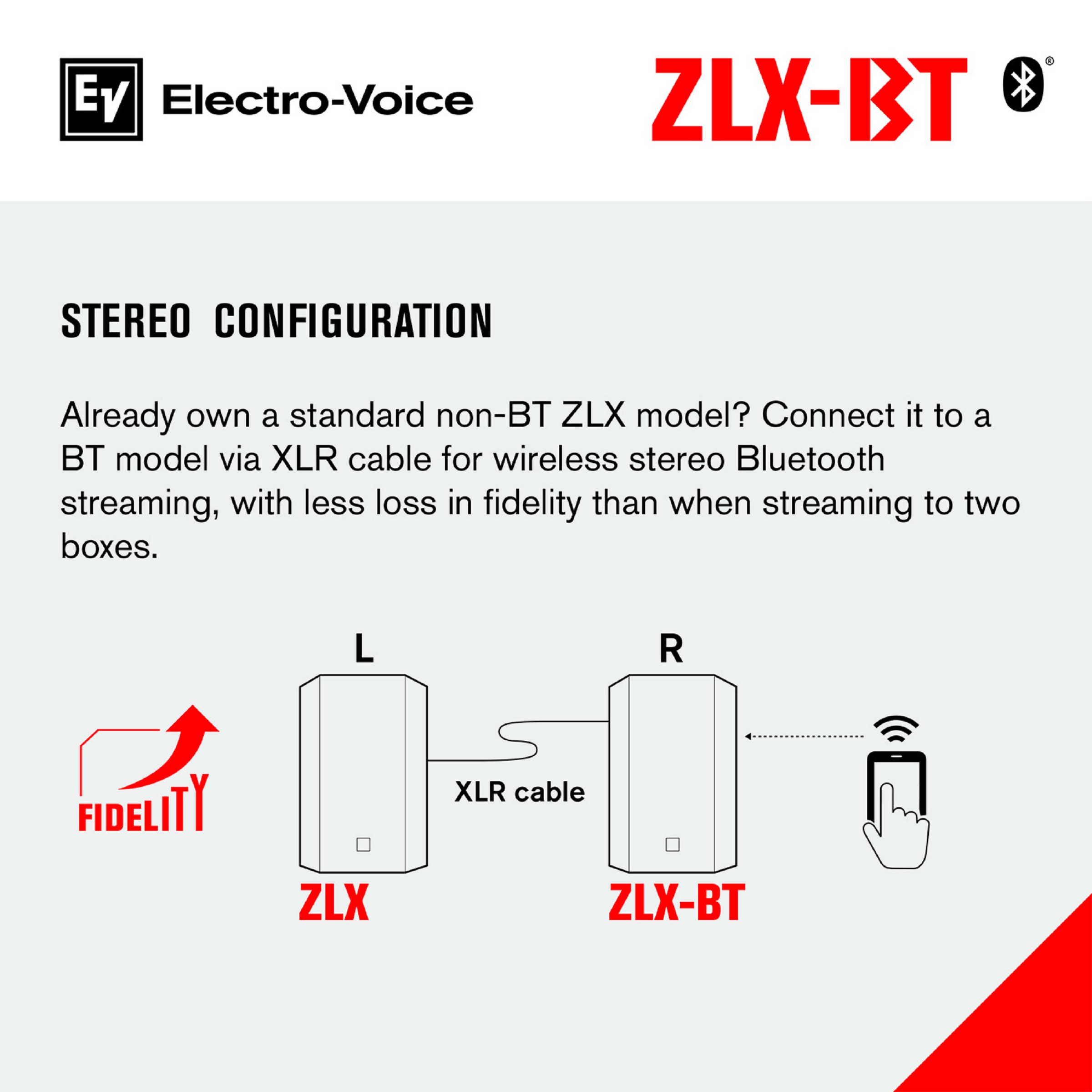 EV ZLX-12BT  12" zweiweg aktiv Fullrange Lautsprecher