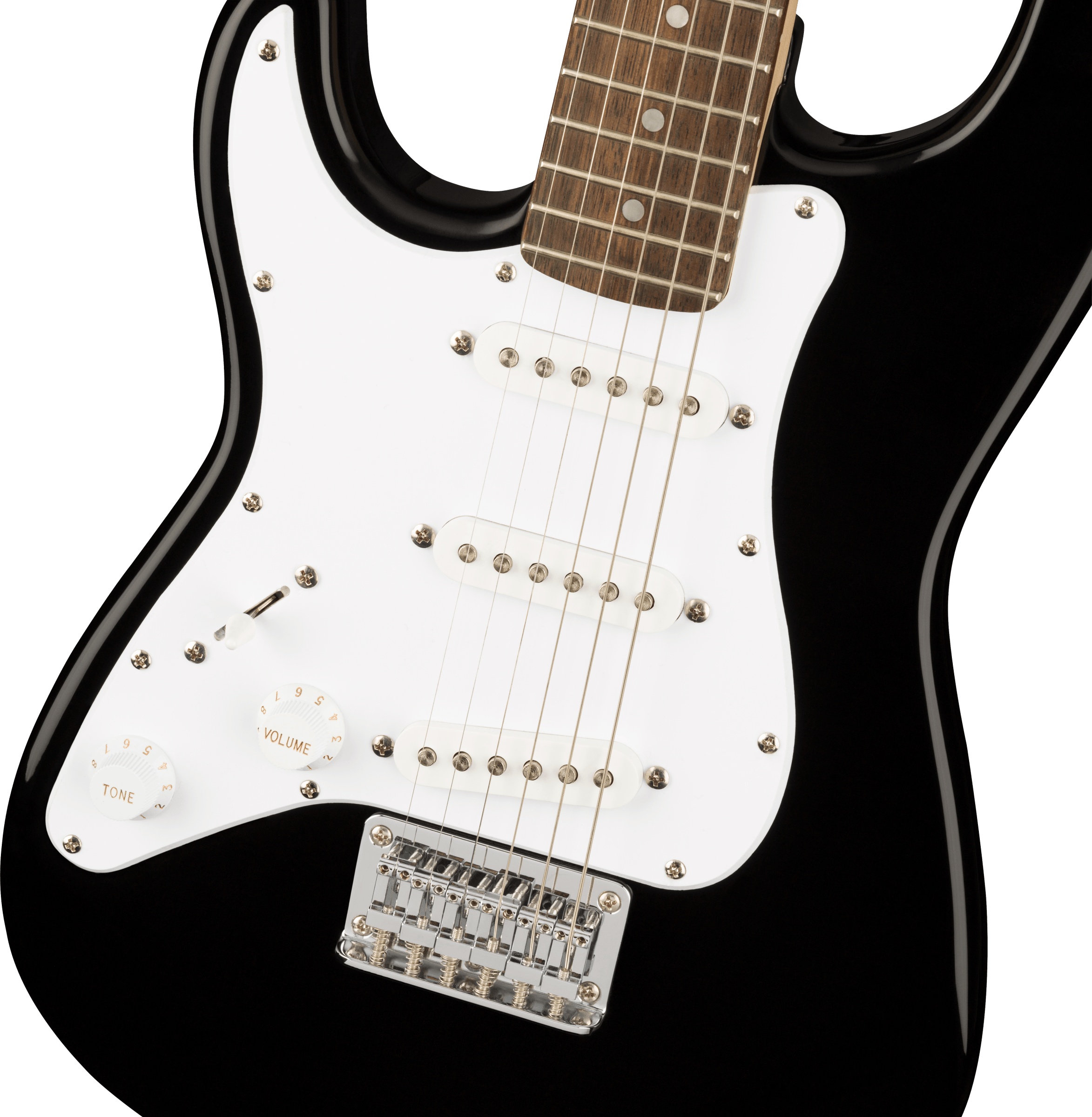 SQUIER MINI STRAT LH LRL WPG BLK SQUIER MINI STRAT LH LRL WPG BLK