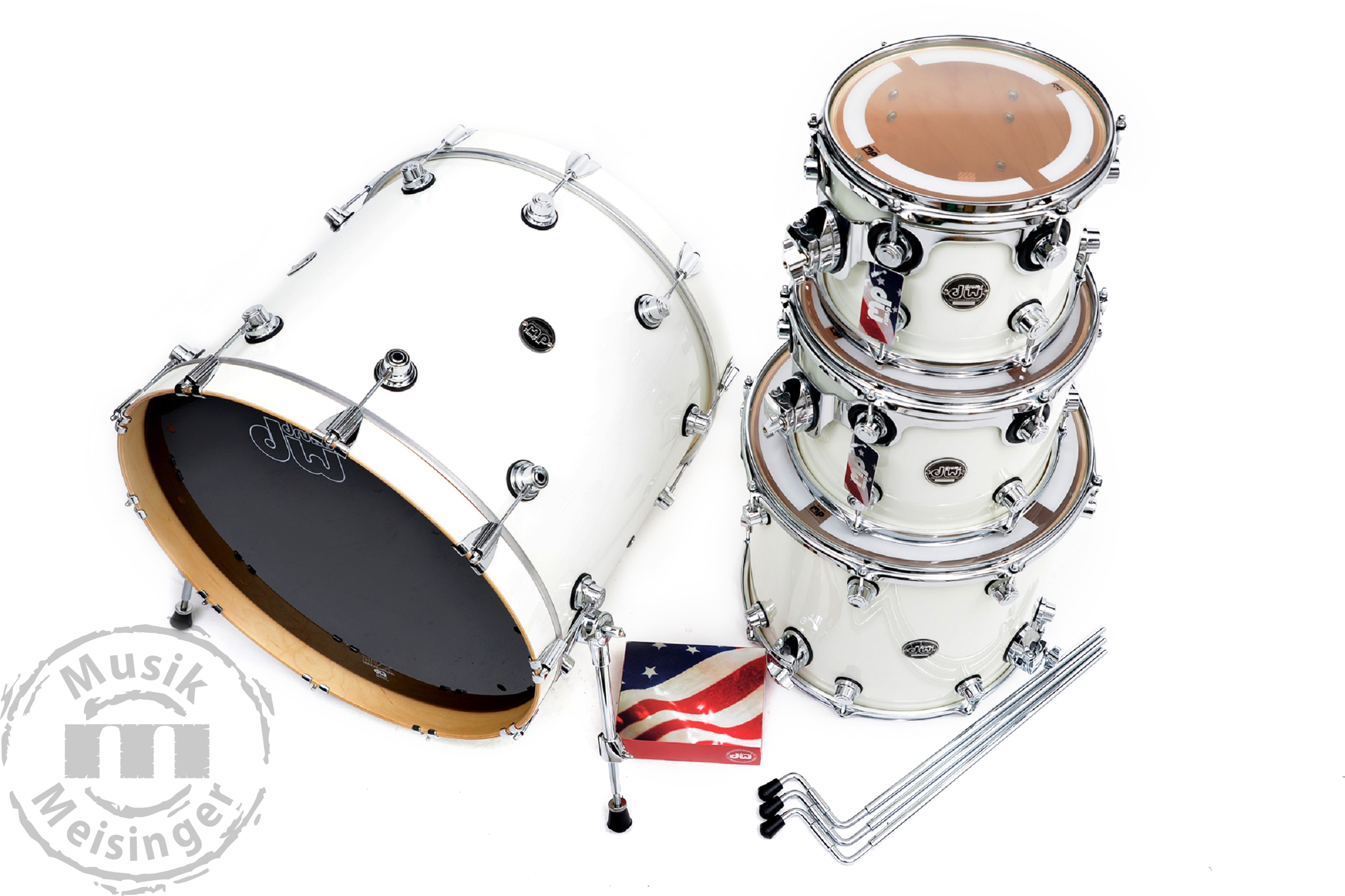 dw Performance Shellset 20B/10T/12T/14FT Gloss White dw Performance Shellset 20B/10T/12T/14FT Gloss White
