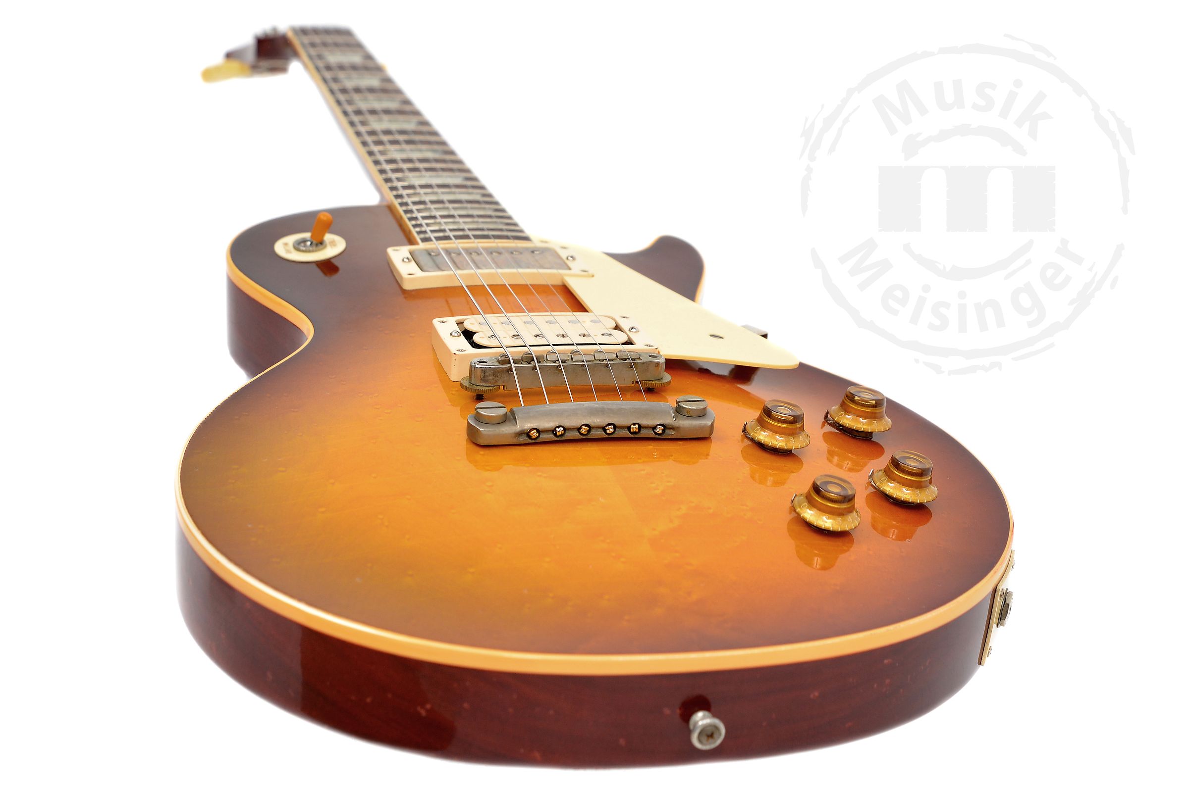 GIBSON Custom LE 1959 Les Paul Standard Reissue with Birdseye Maple Top, Light Aged, Peach Tea Burst