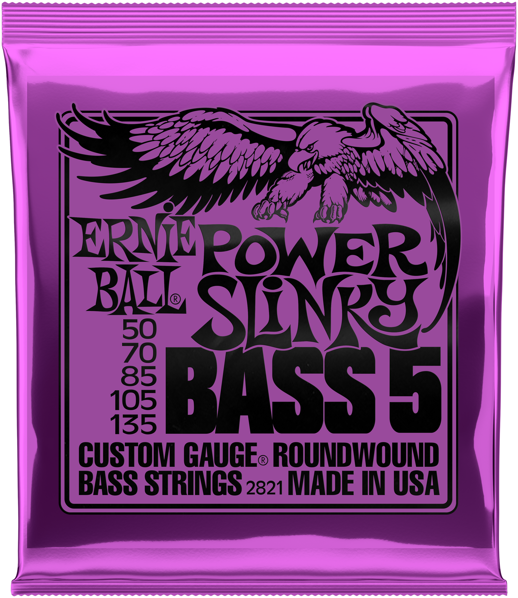 Ernie Ball 2821 Power Slinky 5-String Bass 050-135
