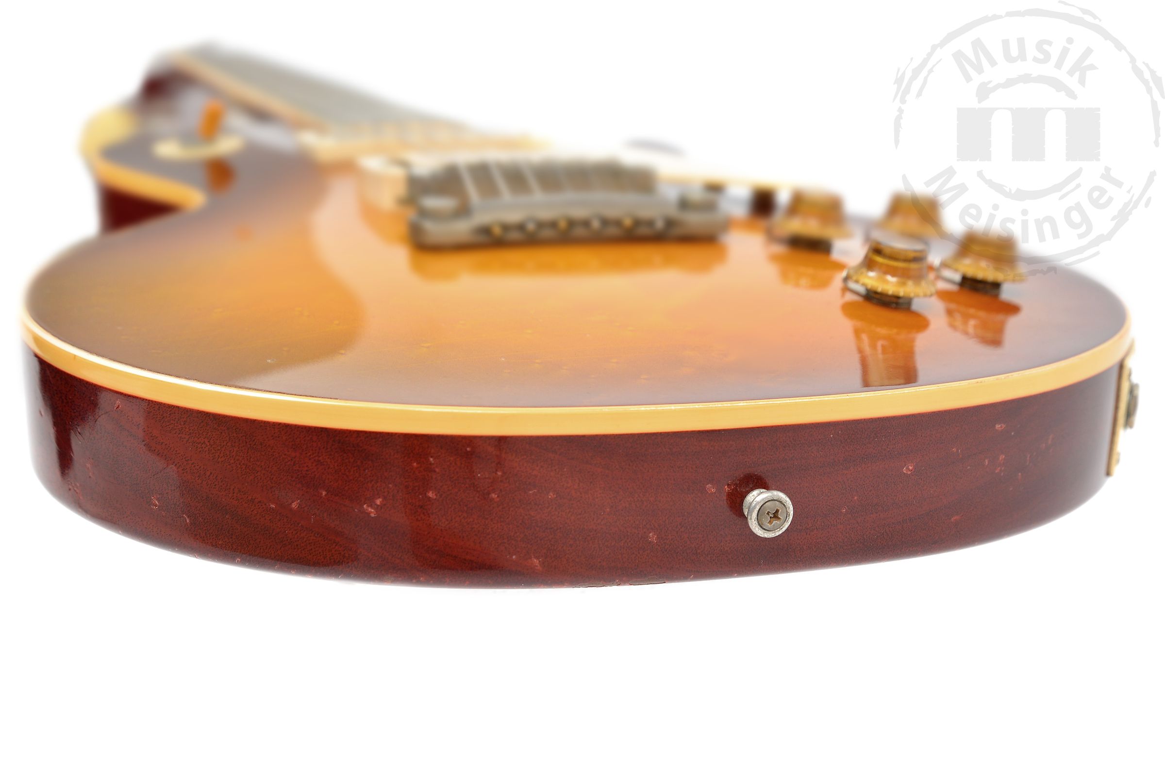GIBSON Custom LE 1959 Les Paul Standard Reissue with Birdseye Maple Top, Light Aged, Peach Tea Burst