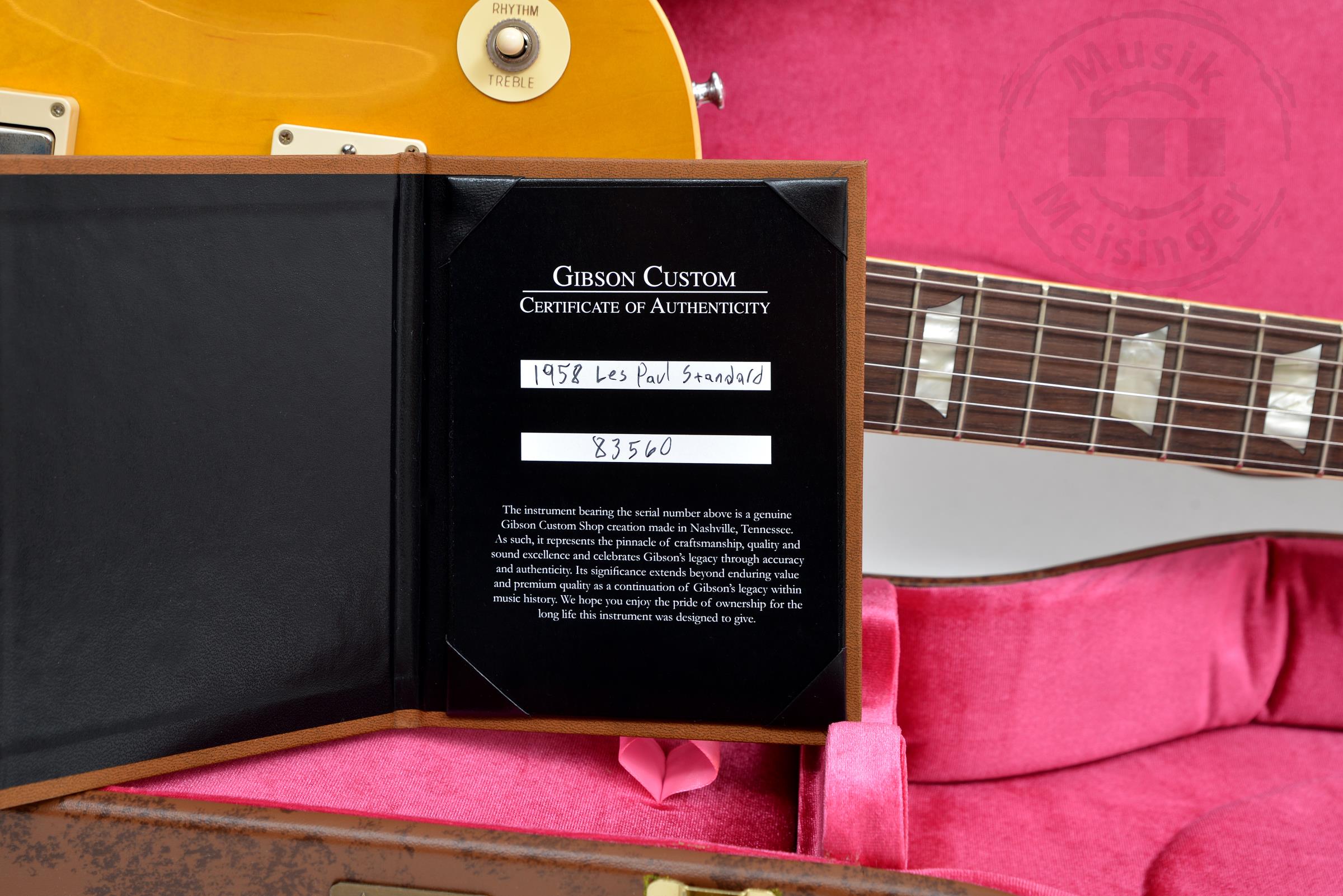 GIBSON 1958 Les Paul Standard Reissue VOS Lemon Burst