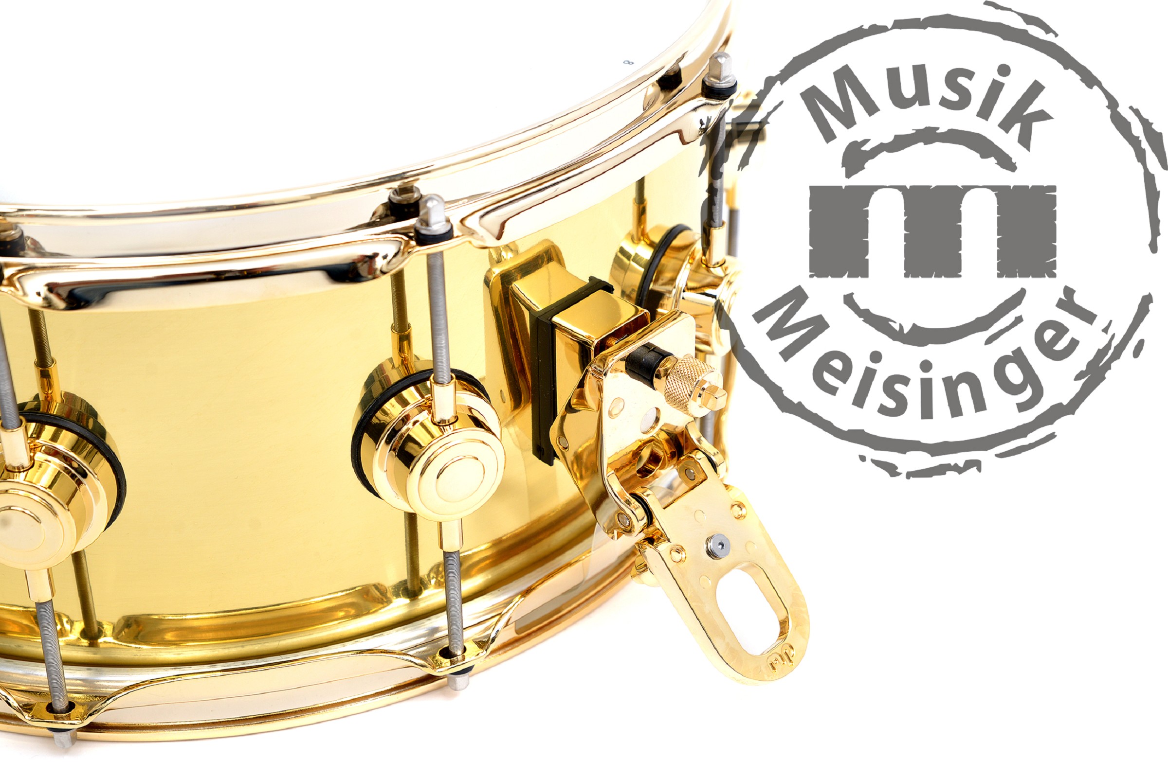 dw Snare 14x6,5 Messingguss poliert mit Gold HW