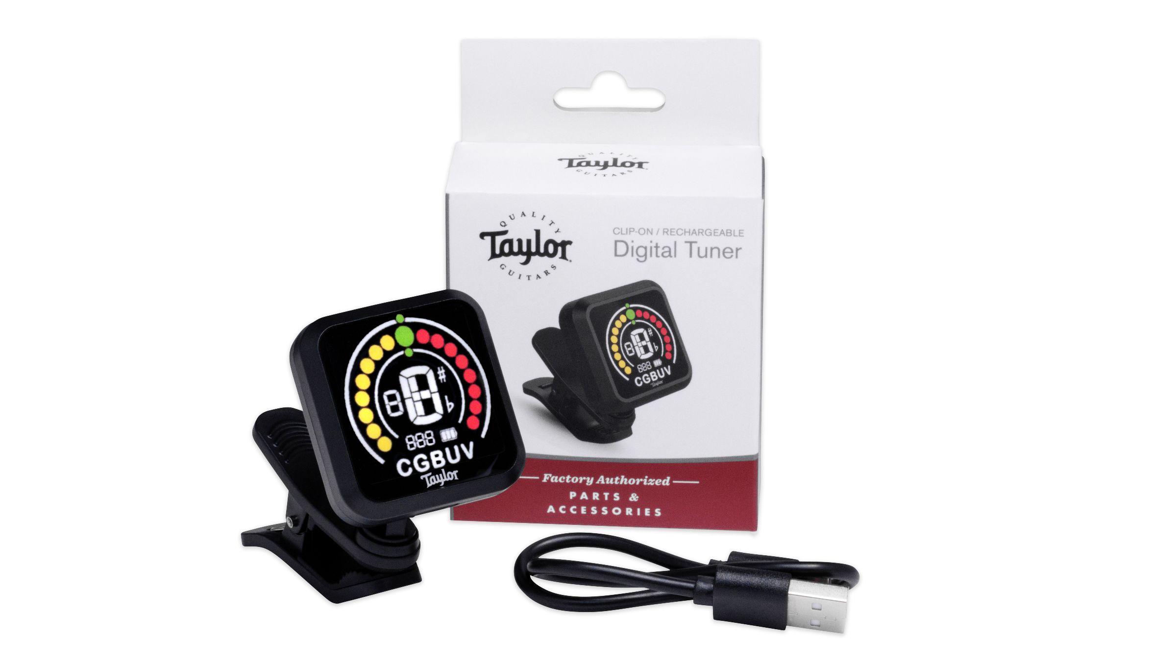 TAYLOR Tuner,Digital, Rechargeable, Taylor Branded