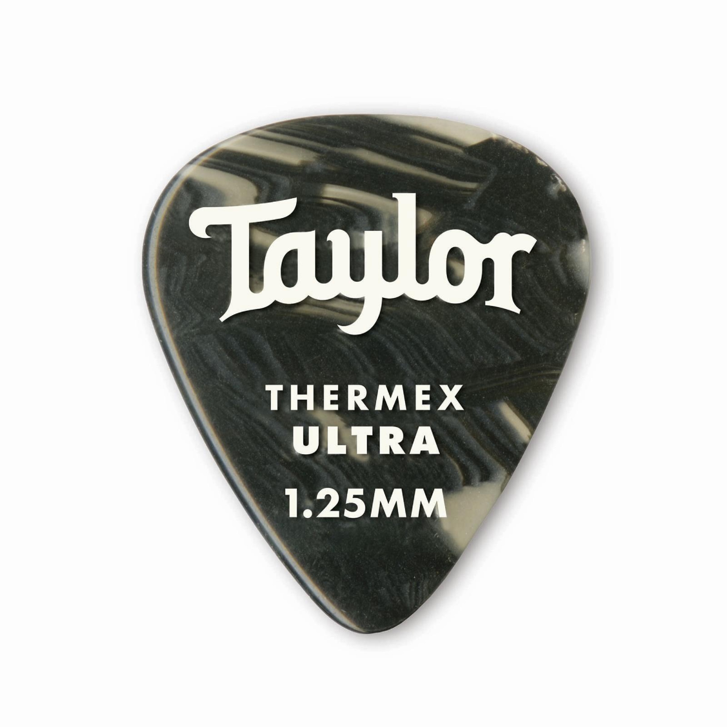 TAYLOR Picks,351 Thermex Ultra,Black Onyx,1.25mm 6-pc