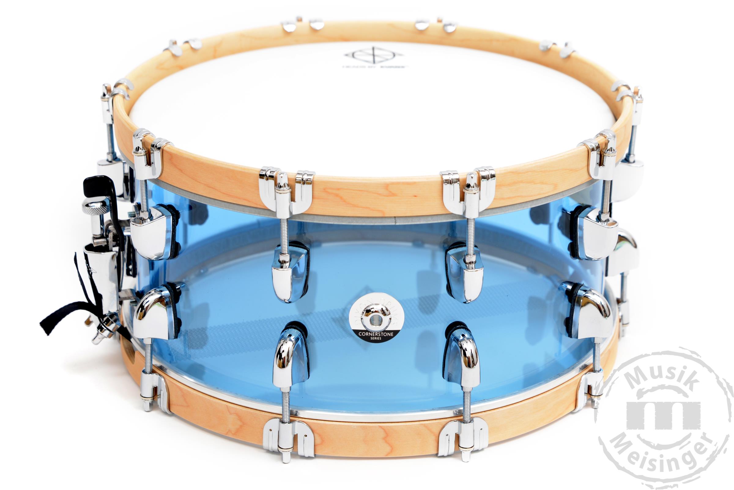 Dixon Cornerstone 14x6,5 Snare See-Through Blue A Dixon Cornerstone 14x6,5 Snare See-Through Blue A