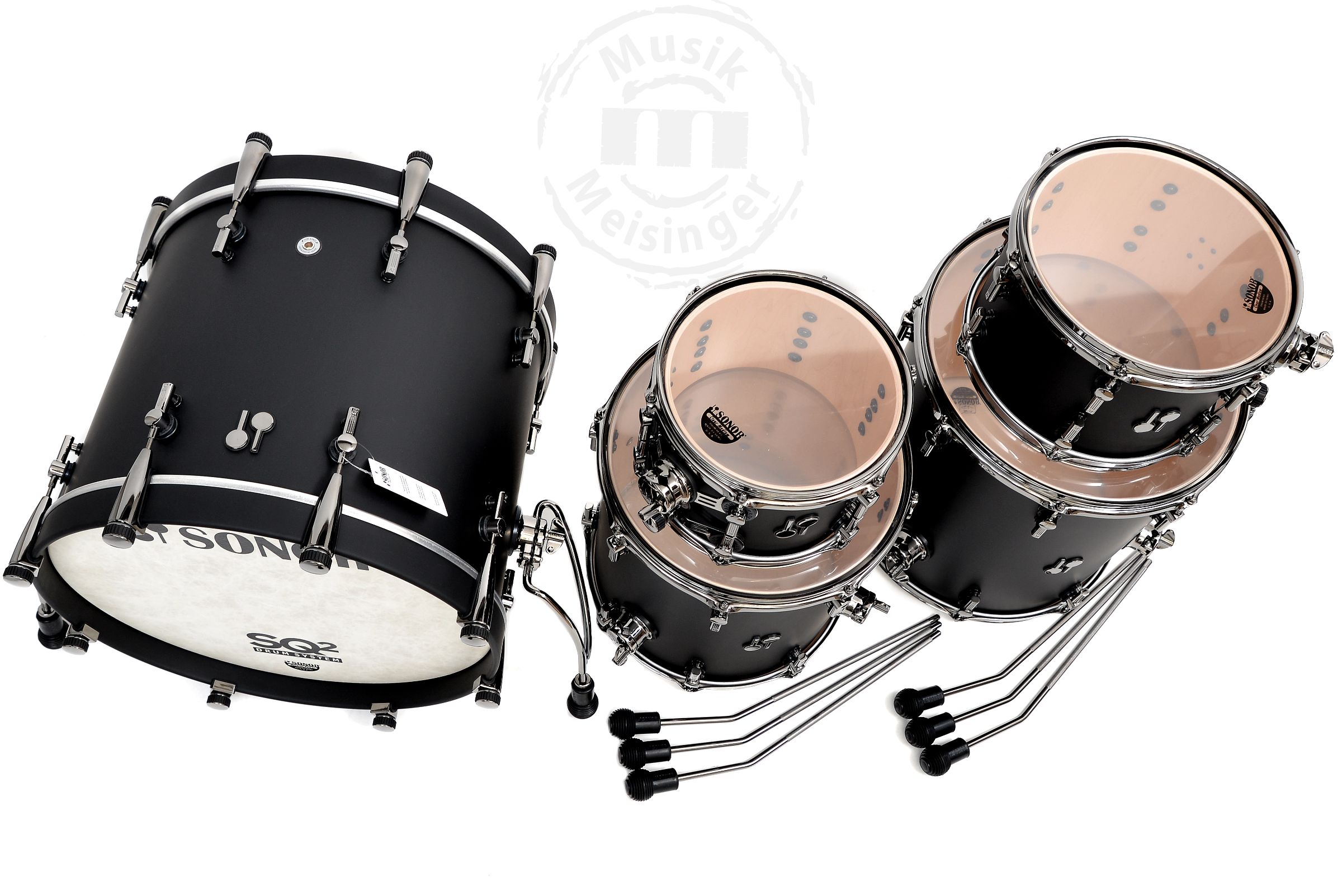 Sonor SQ2 20B/10T/12T/14FT/16FT Shellset  Dark Satin
