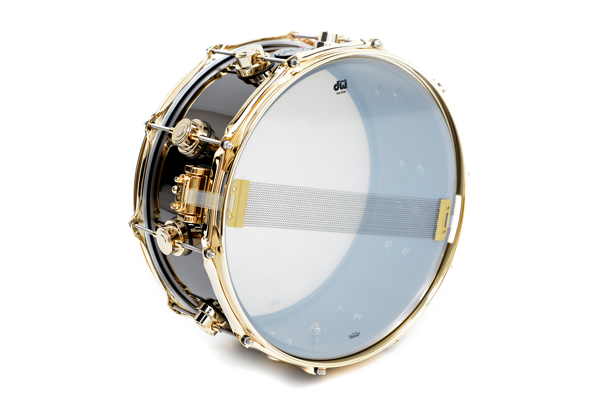 dw Snare 14x6,5 Black Nickel Over Brass Gold HDWR