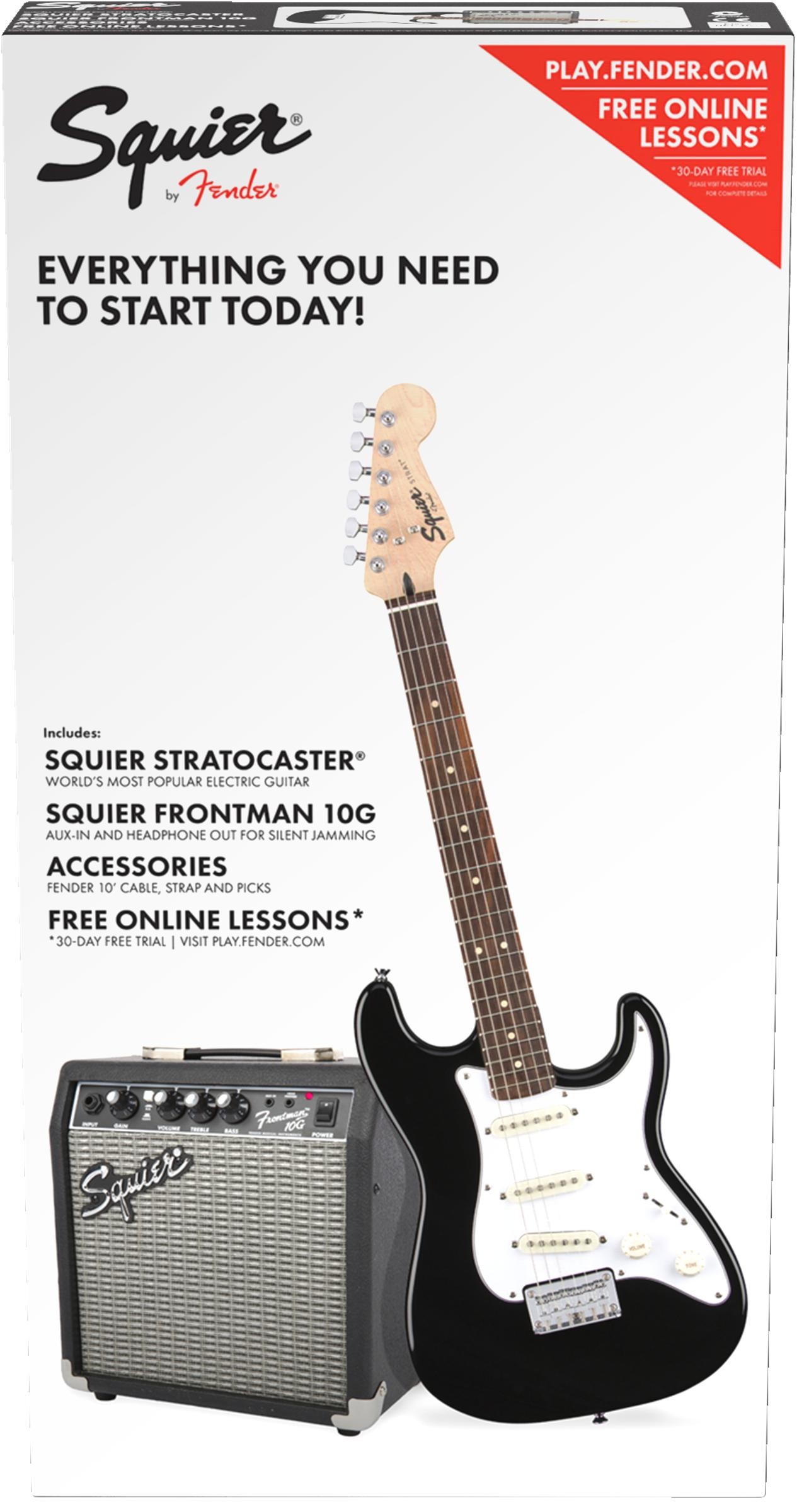 Squier Affinity Strat Short Scale Pack Black