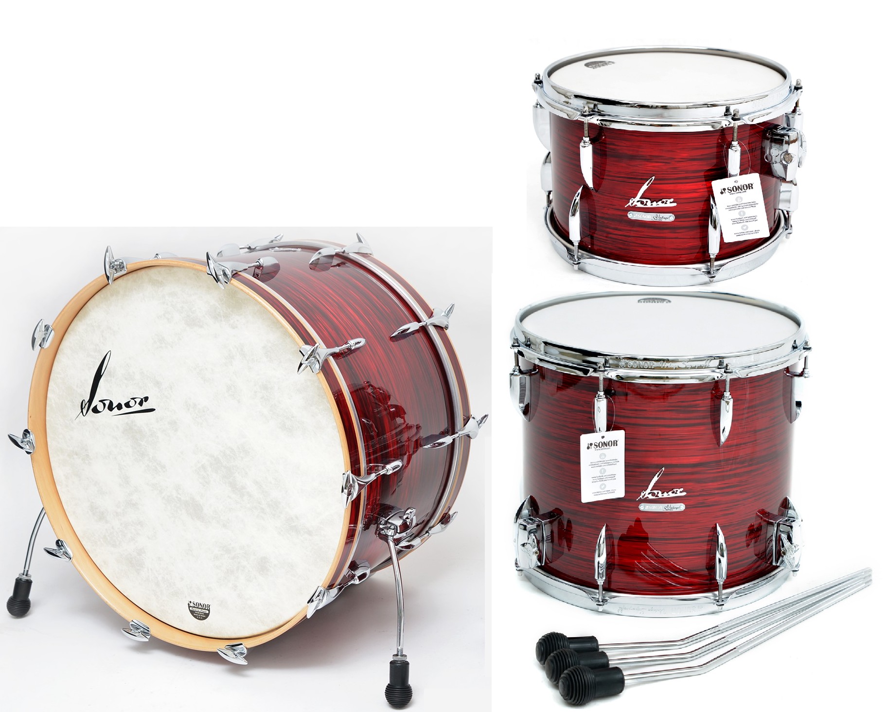 Sonor Vintage 22BD(NM)/13TT/16FT Vintage Red Oyster