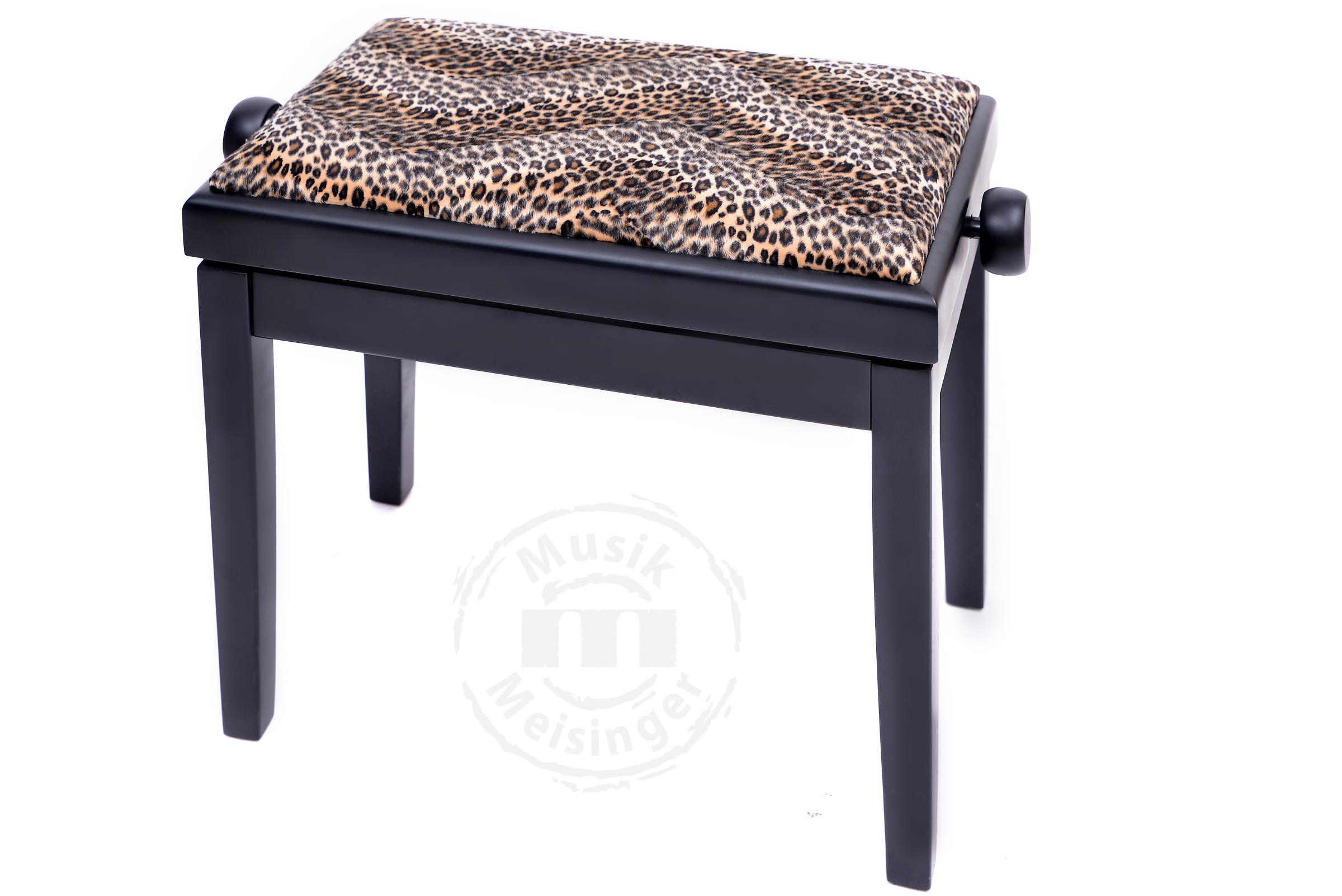 Gewa Klavierbank Deluxe schwarz matt (Leopard Bezug)