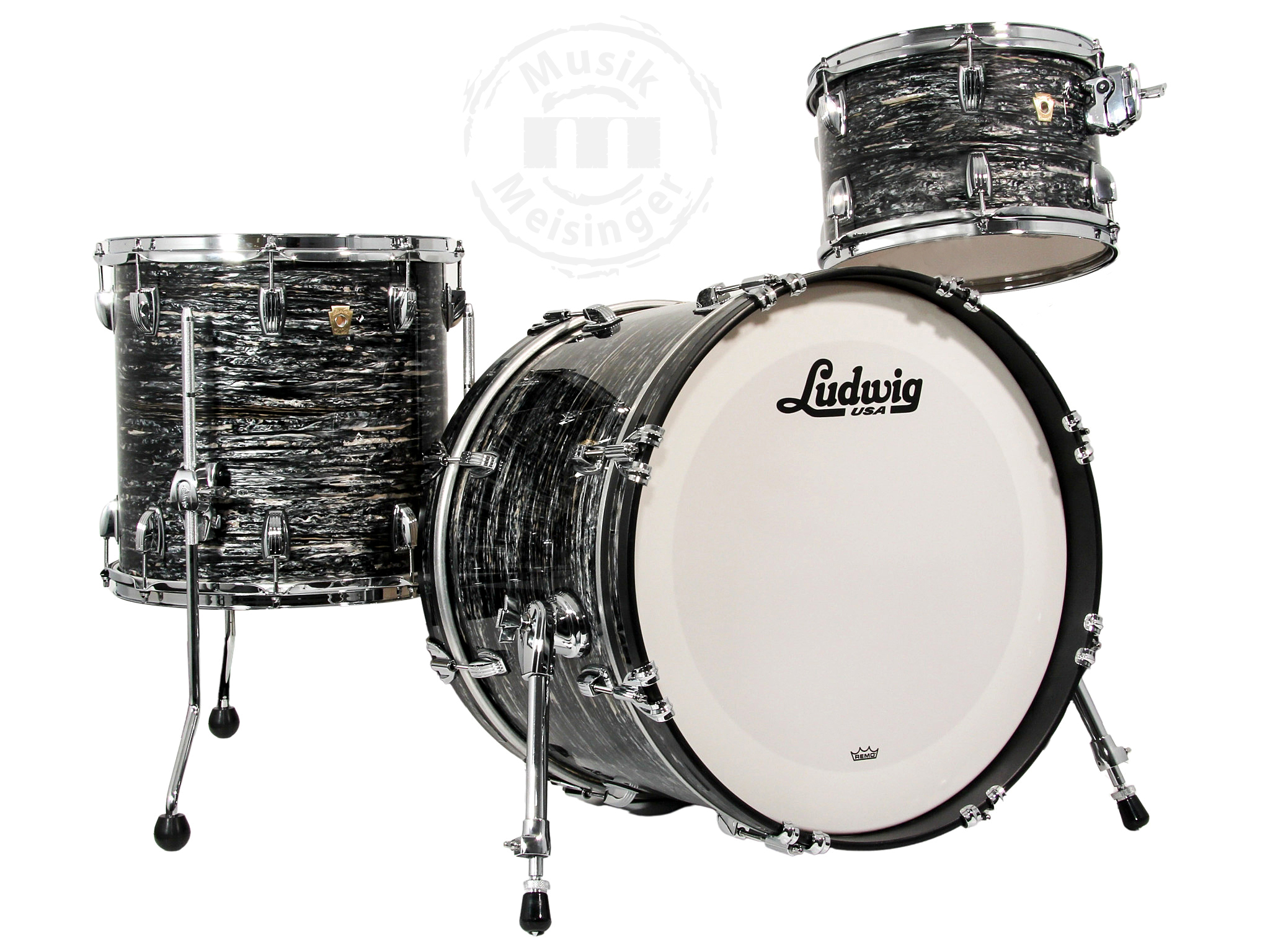Ludwig Classic Maple 22BD/12TT/16FT Vintage Black Oyster