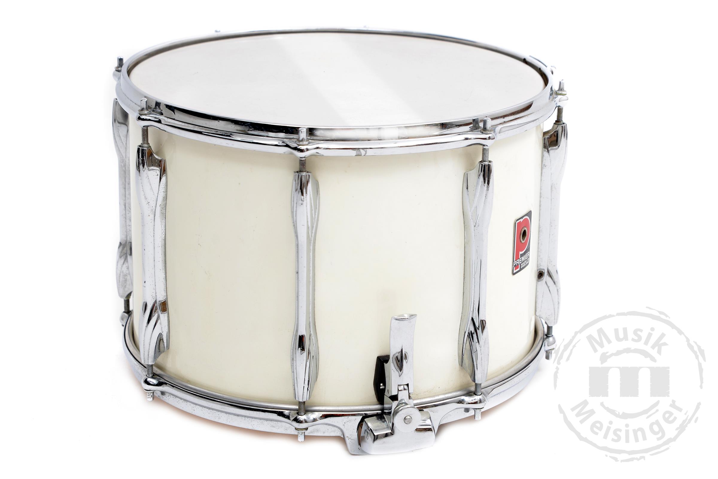 Premier 14x10 Wood Marching Snare Weiß