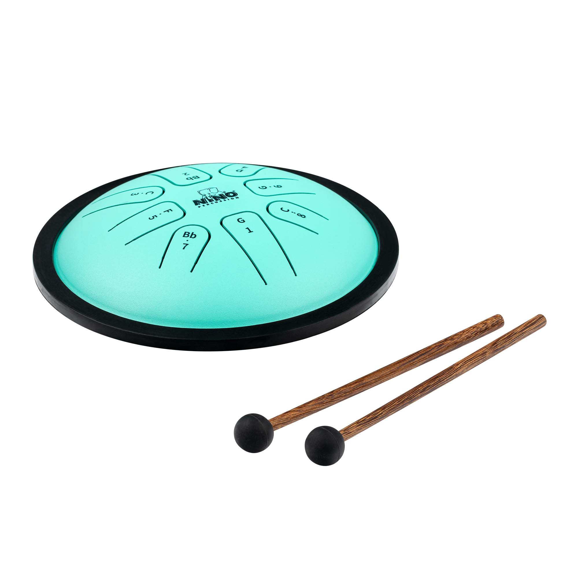 Nino NINO982 Small Steel Tongue Drum Mint Green Nino NINO982 Small Steel Tongue Drum Mint Green