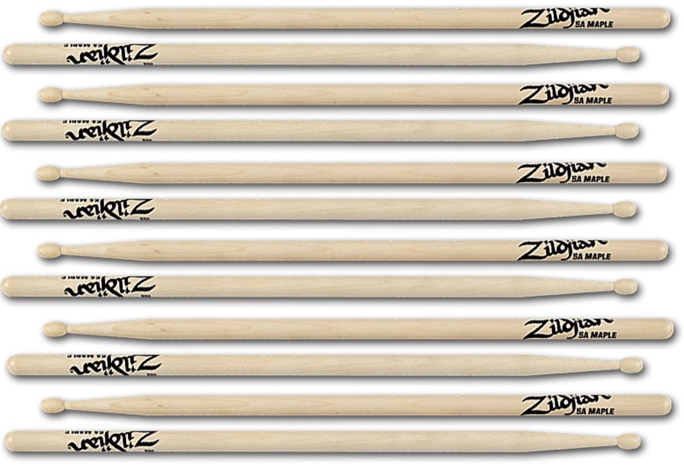 Zildjian Sticks Maple 5A Wood Tip 5AM (6 Paar)