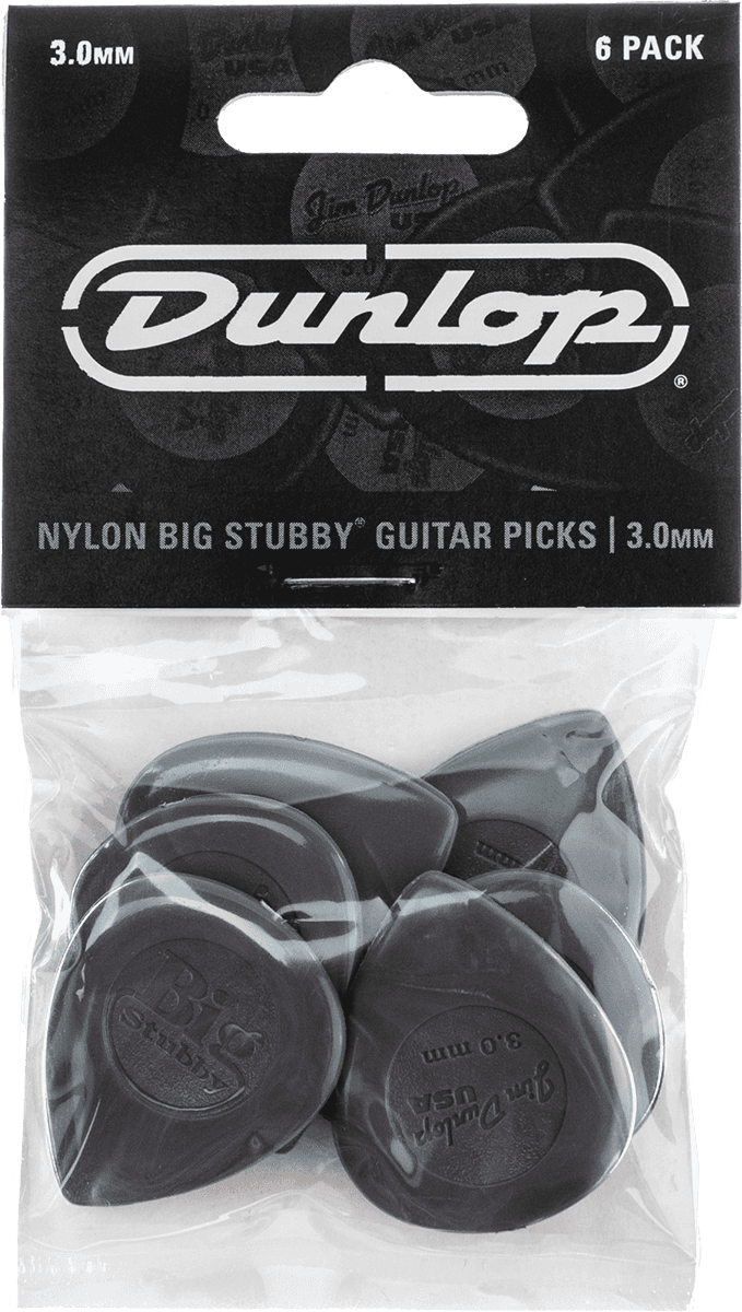 DUNLOP Nylon Big Stubby 3.00 mm (6 Stück)